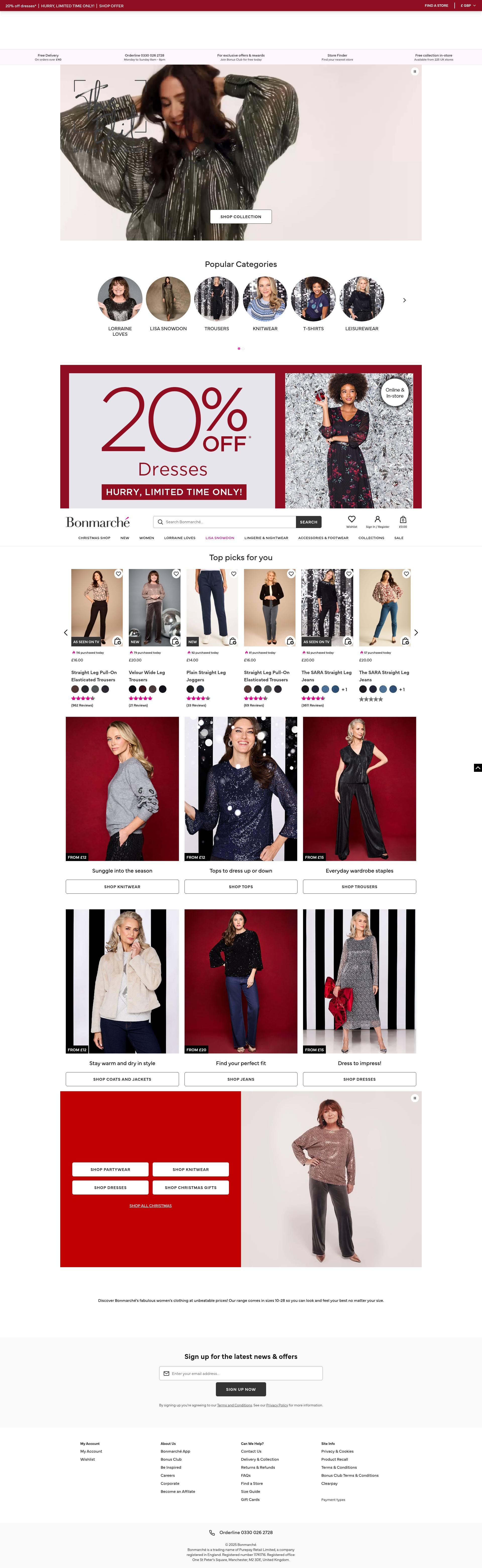 Screenshot of www.bonmarche.co.uk