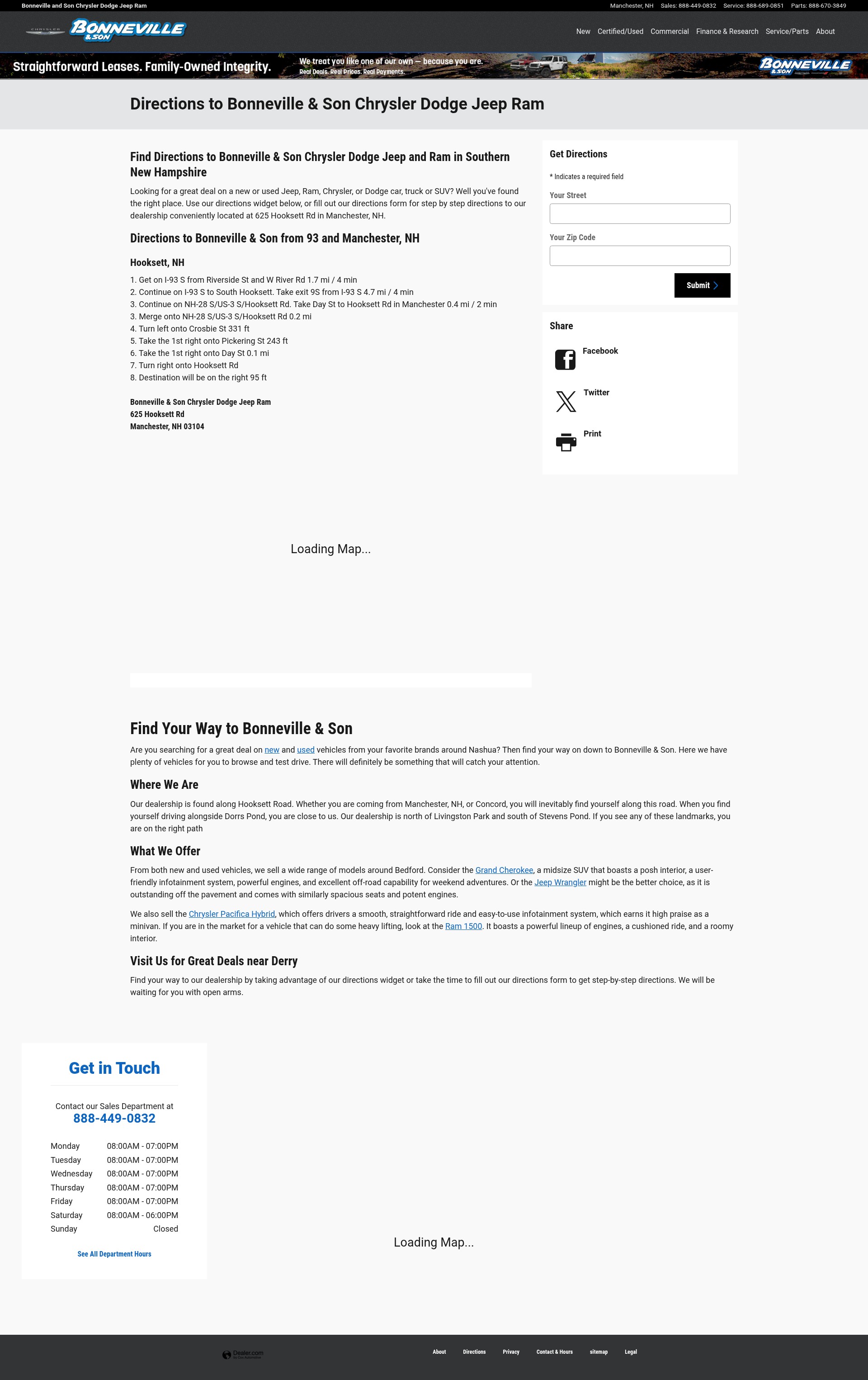 Screenshot of www.bonnevilleandson.com