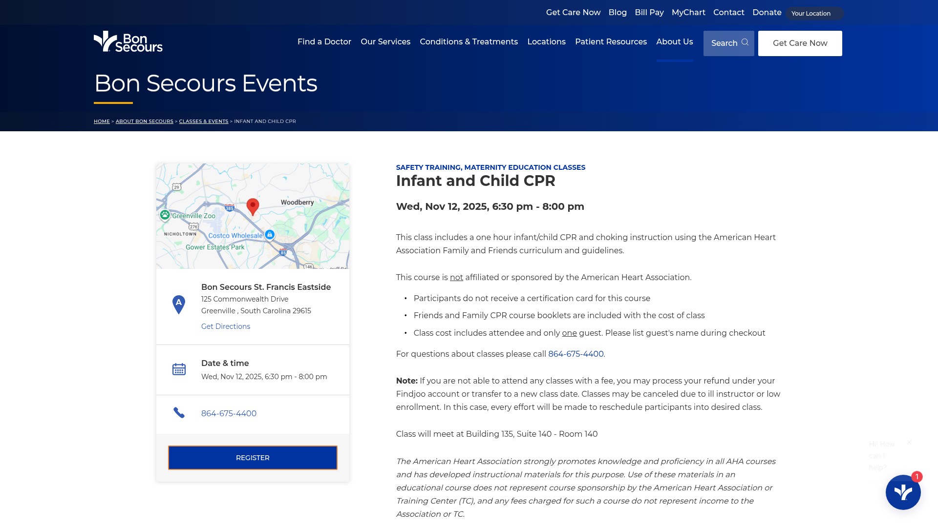 Screenshot of www.bonsecours.com
