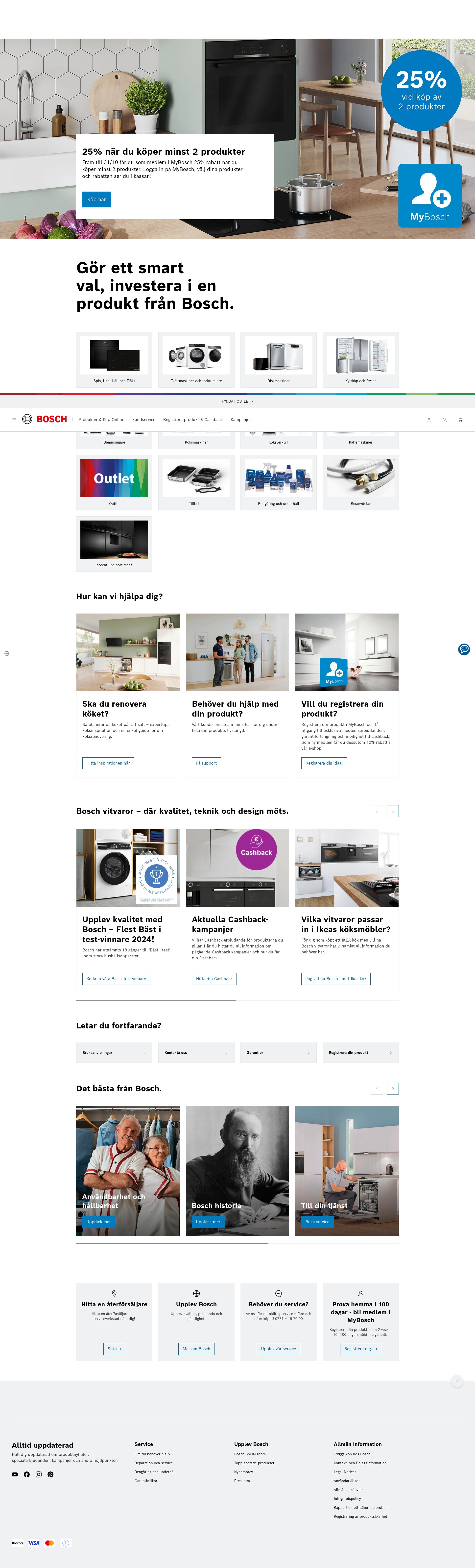 Screenshot of www.bosch-home.se