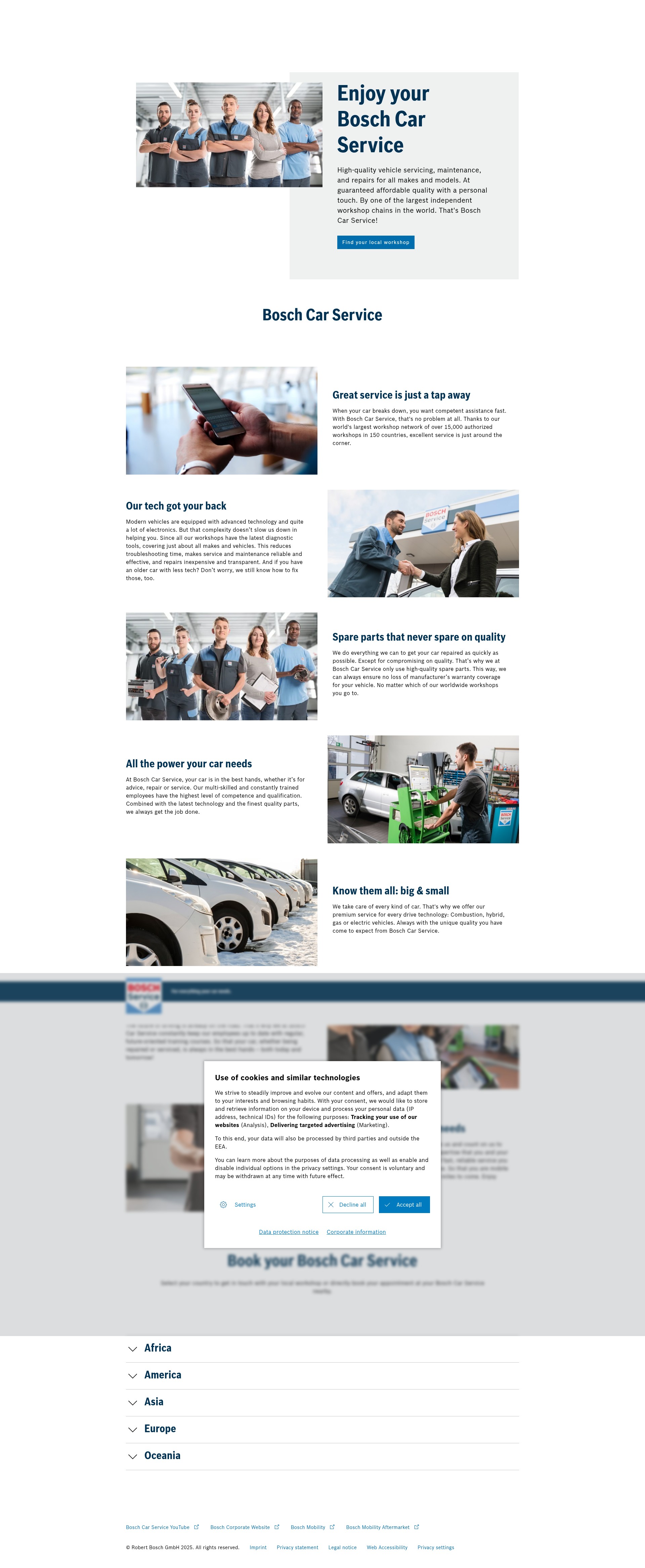 Screenshot of www.boschcarservice.com