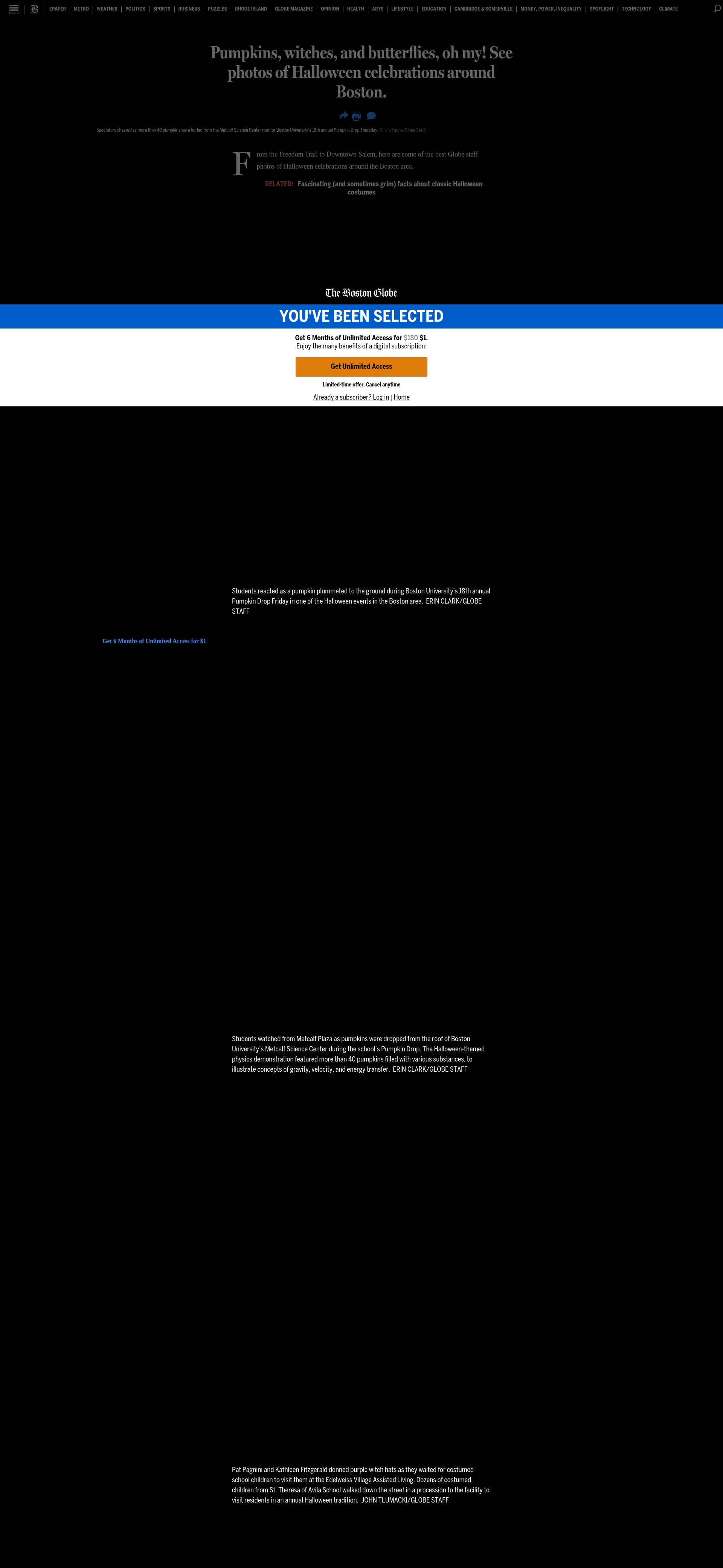 Screenshot of www.bostonglobe.com