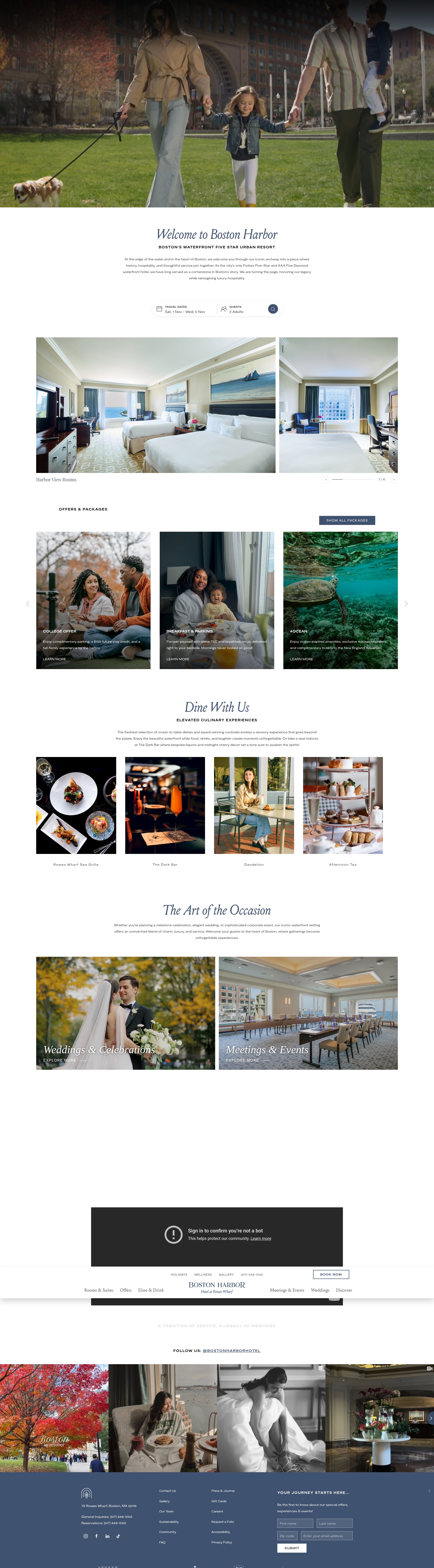Screenshot of www.bostonharborhotel.com