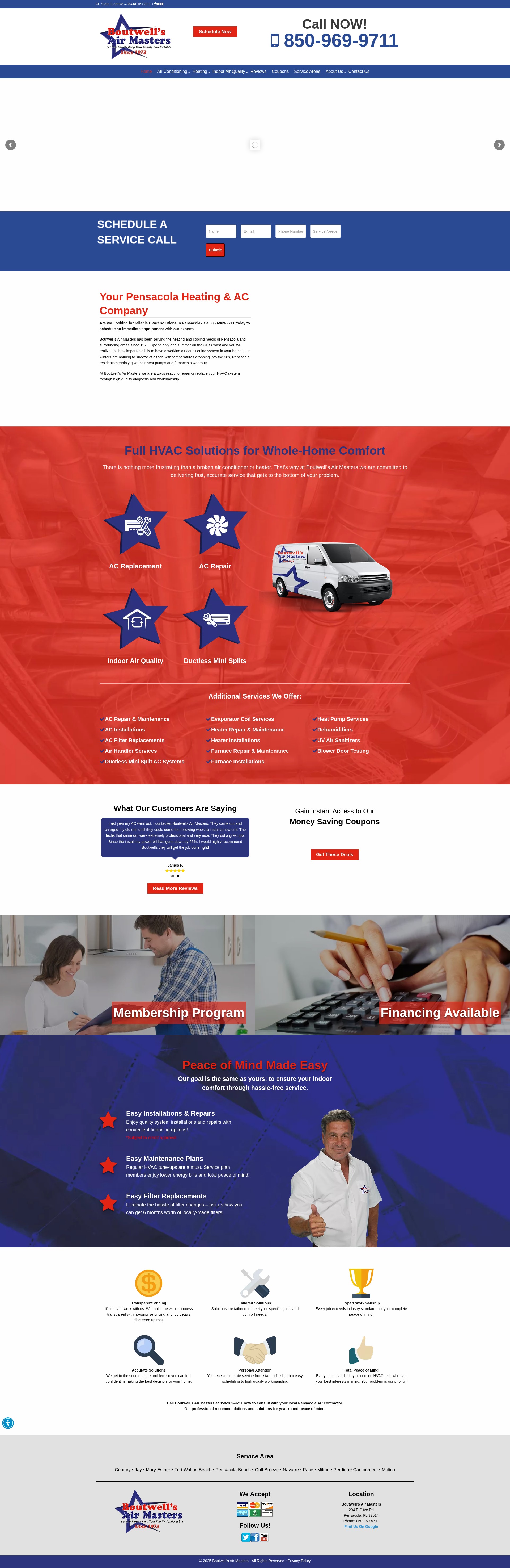 Screenshot of www.boutwellsair.com