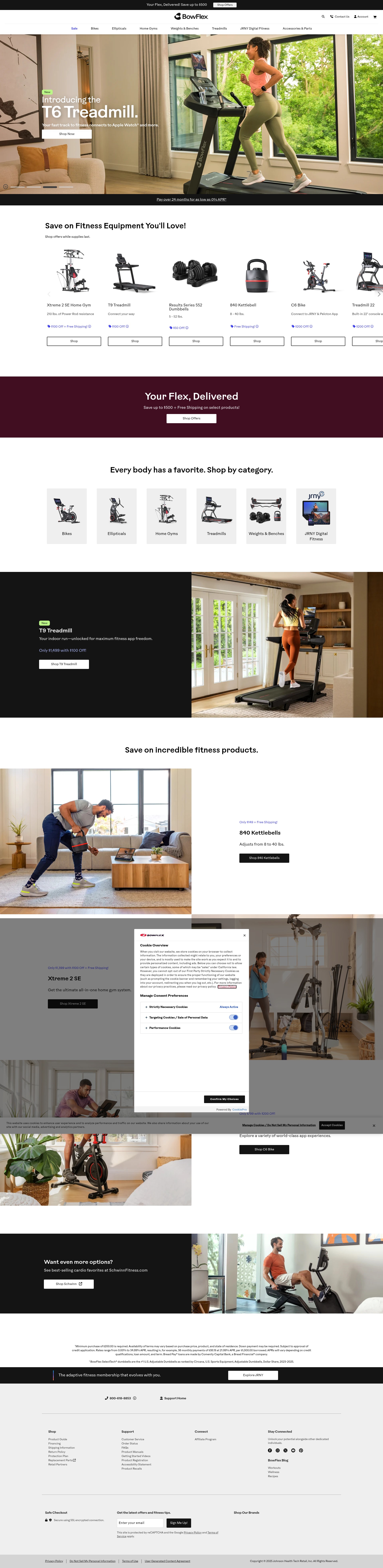 Screenshot of www.bowflex.com