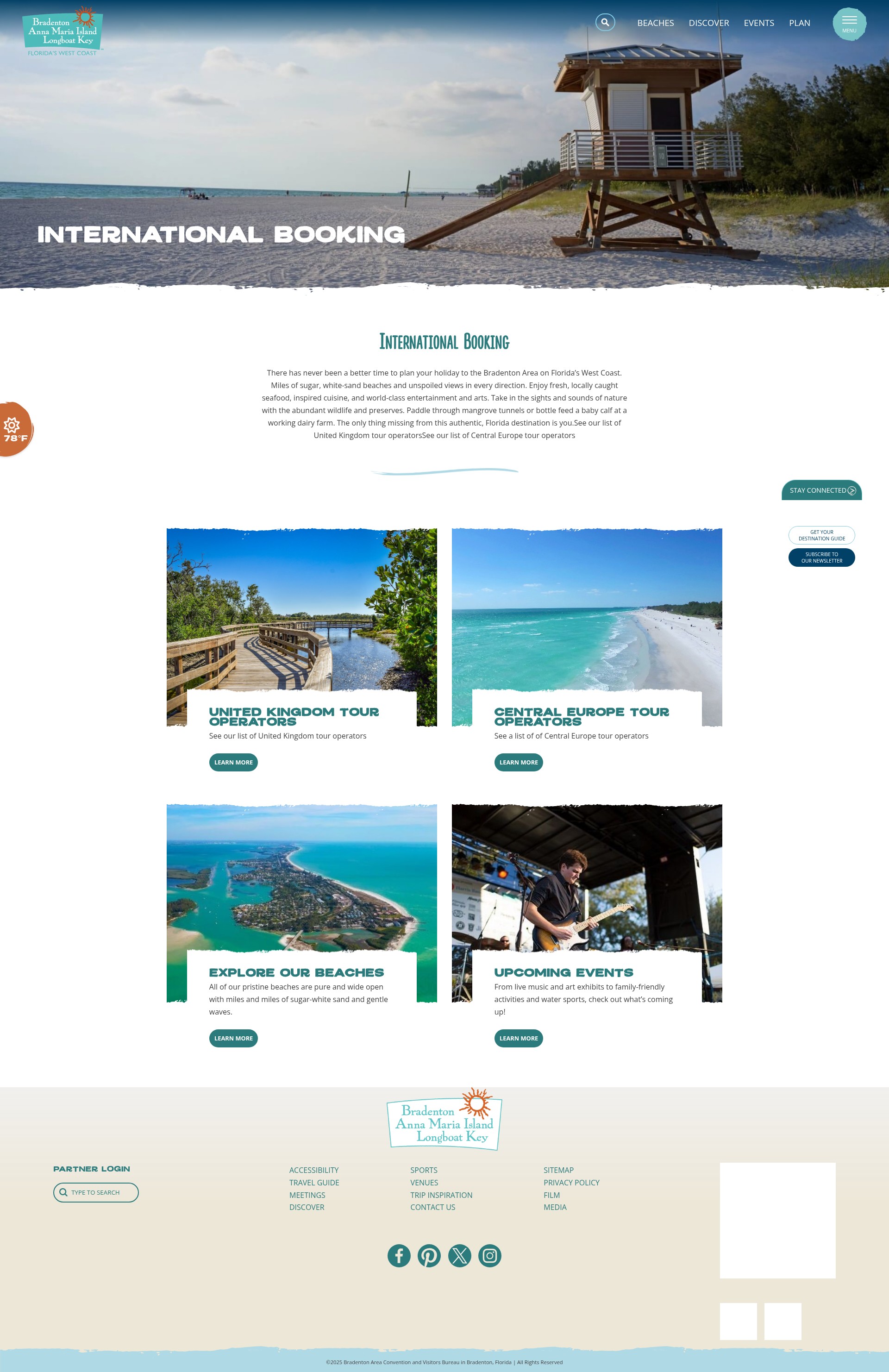 Screenshot of www.bradentongulfislands.com