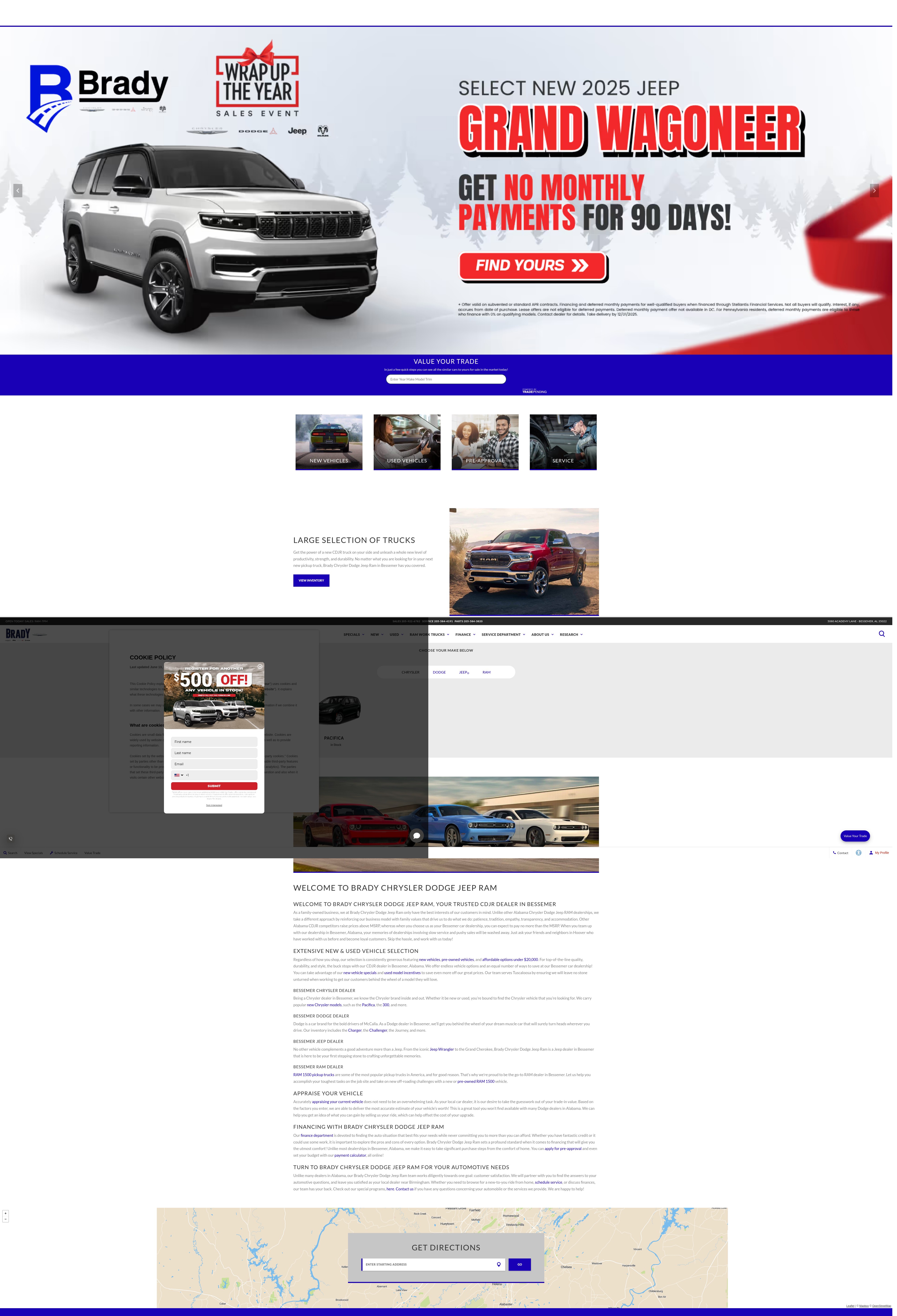 Screenshot of www.bradycdjr.com