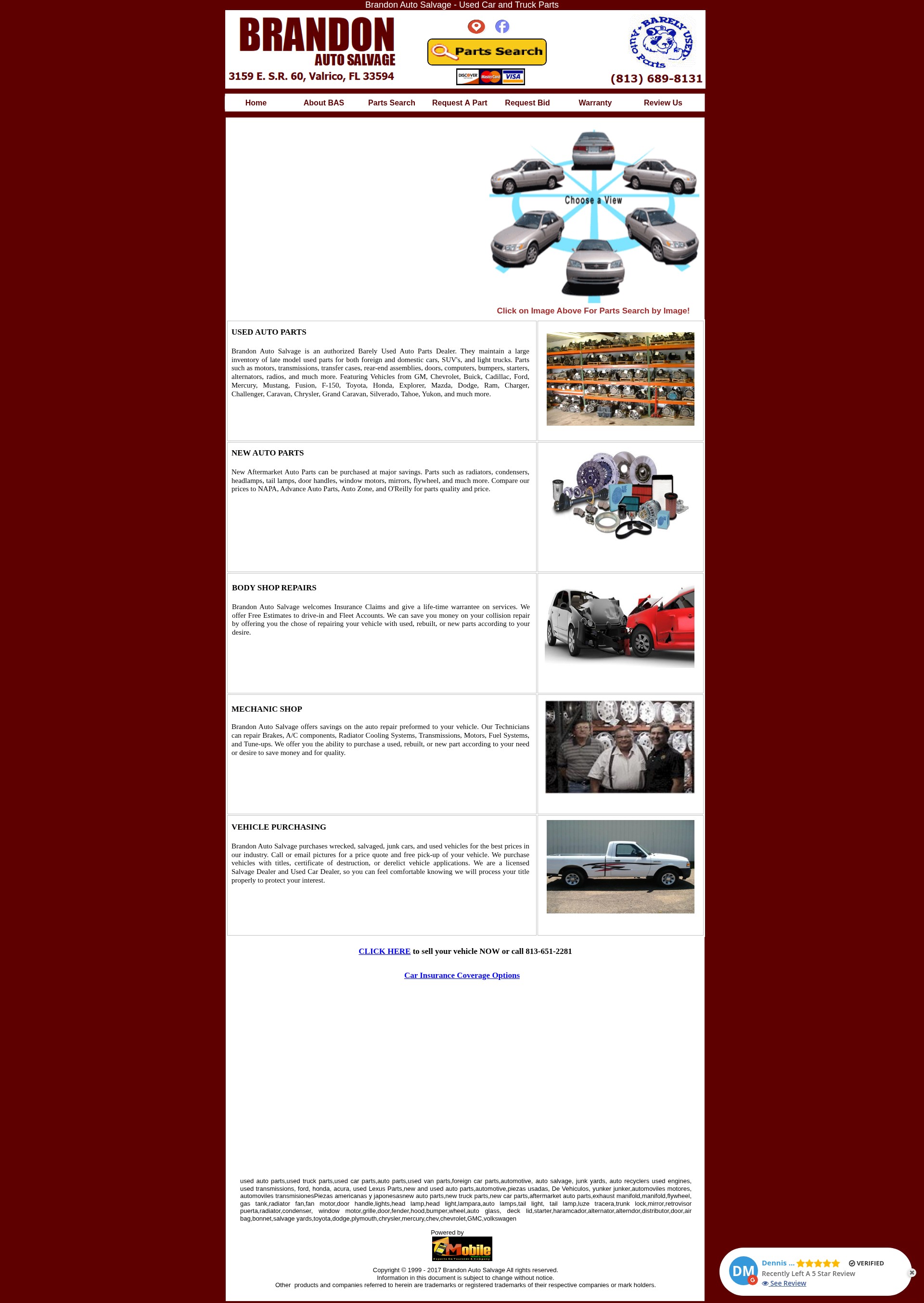 Screenshot of www.brandonauto.com