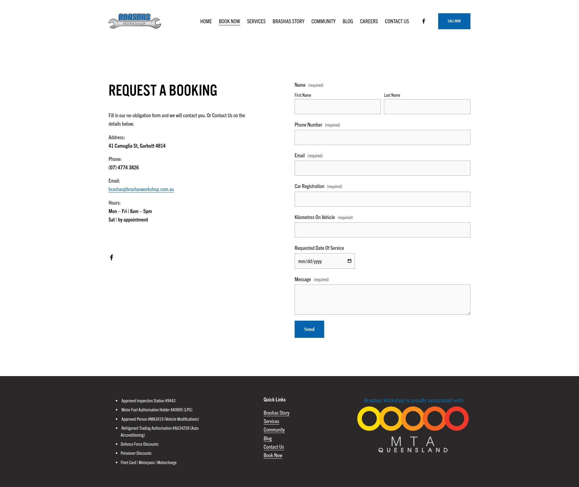 Screenshot of www.brashasworkshop.com.au