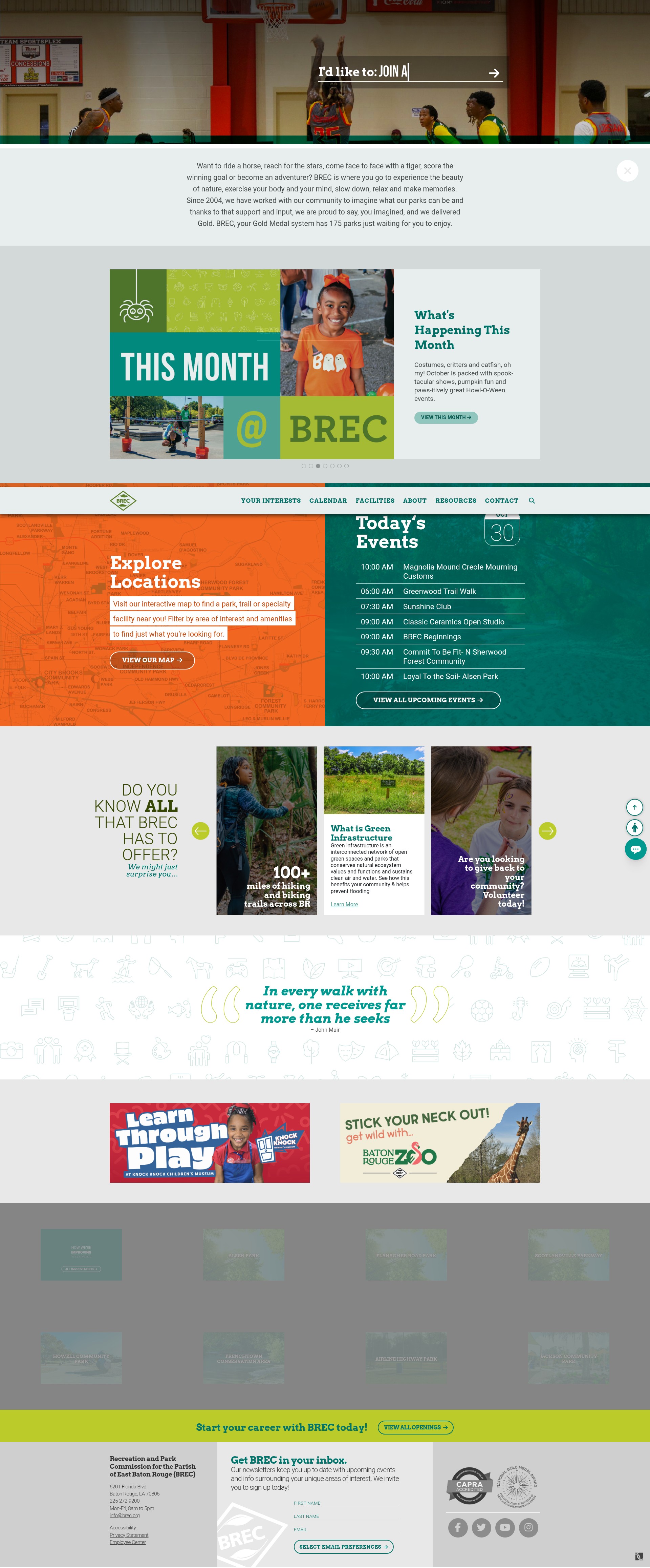 Screenshot of www.brec.org