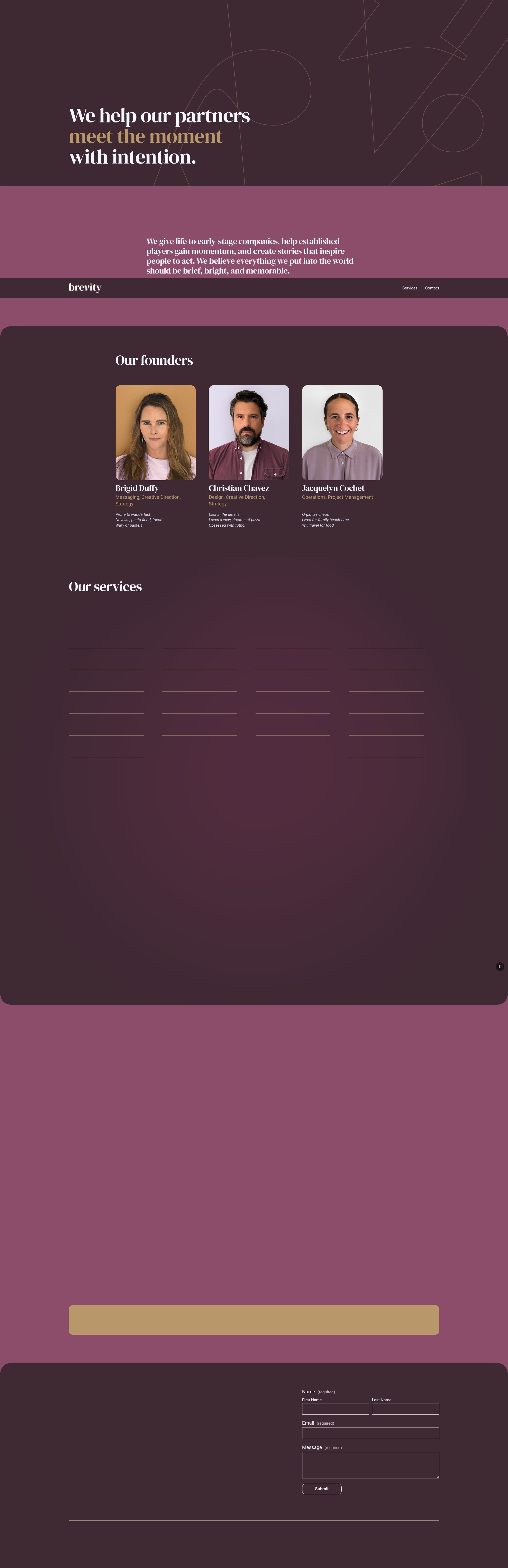Screenshot of www.brevity.partners