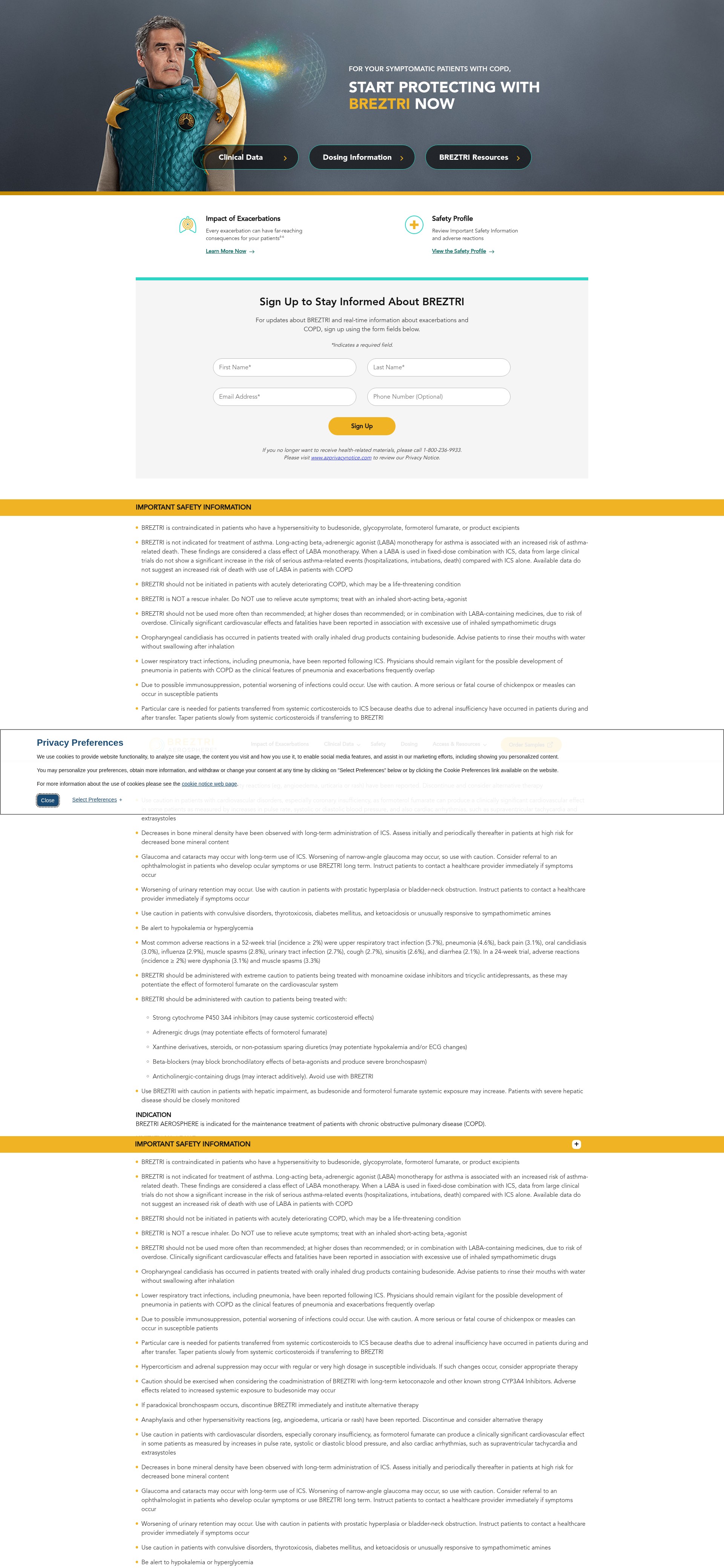 Screenshot of www.breztrihcp.com