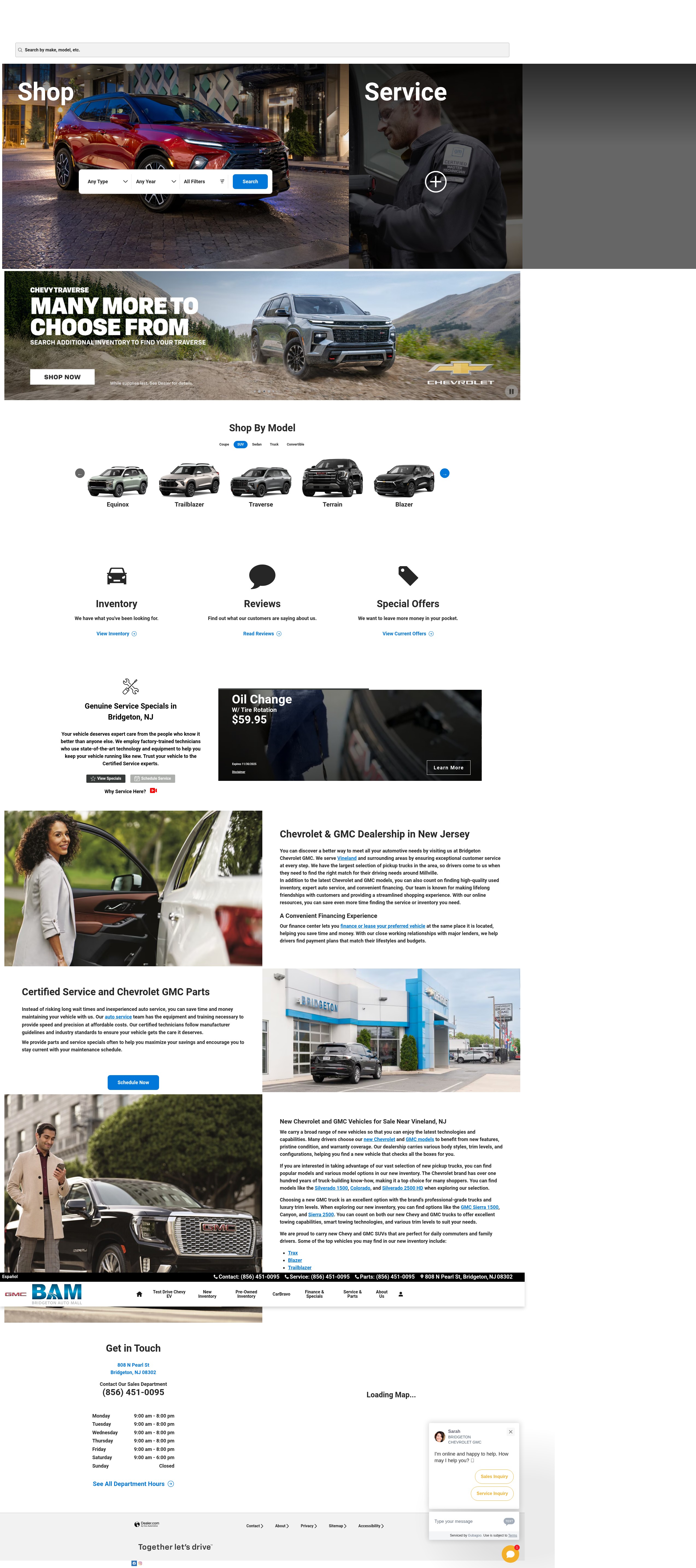 Screenshot of www.bridgetonchevroletgmc.com