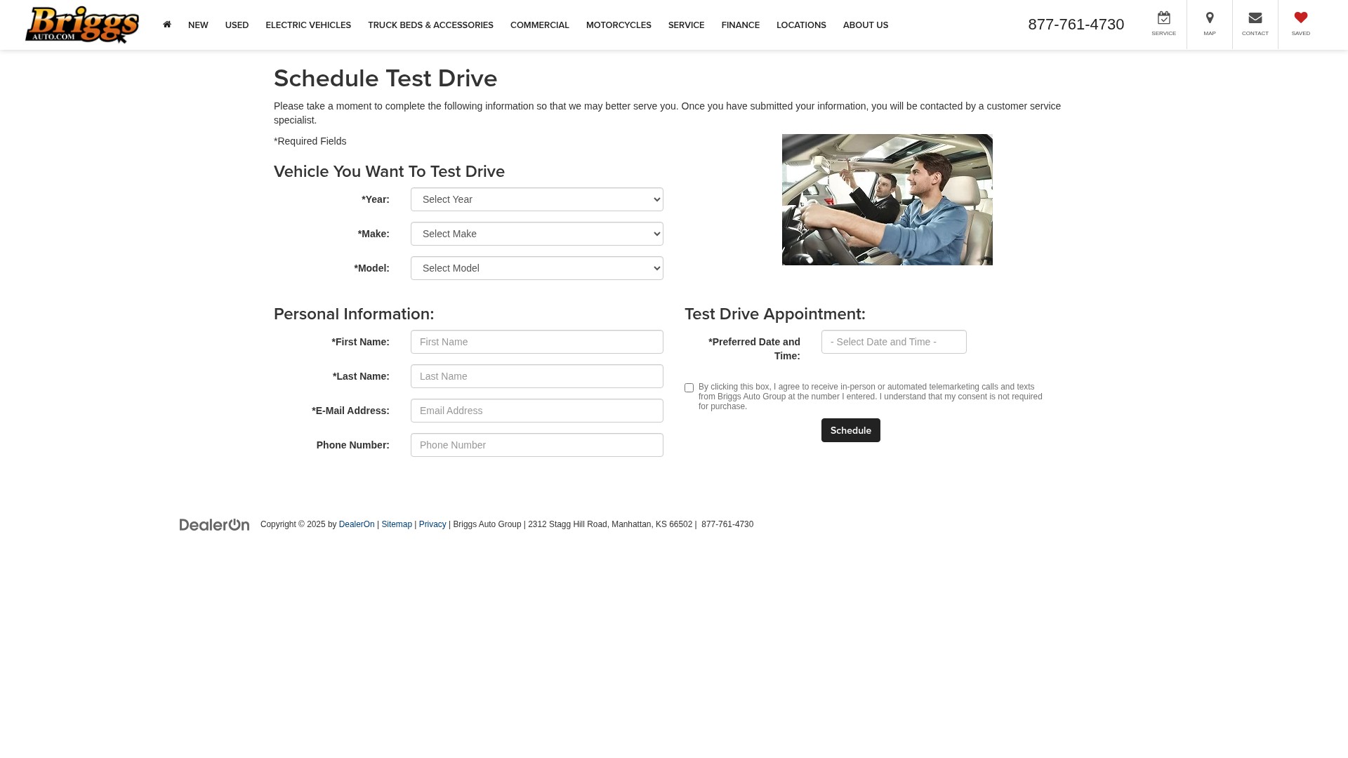 Screenshot of www.briggsauto.com