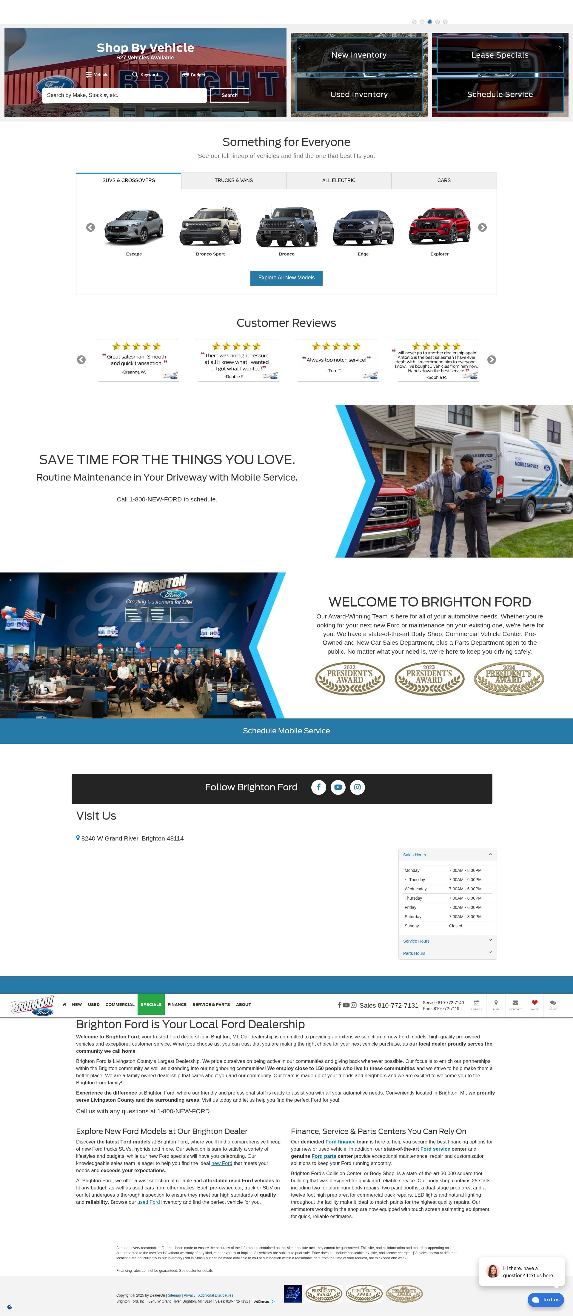 Screenshot of www.brightonford.com