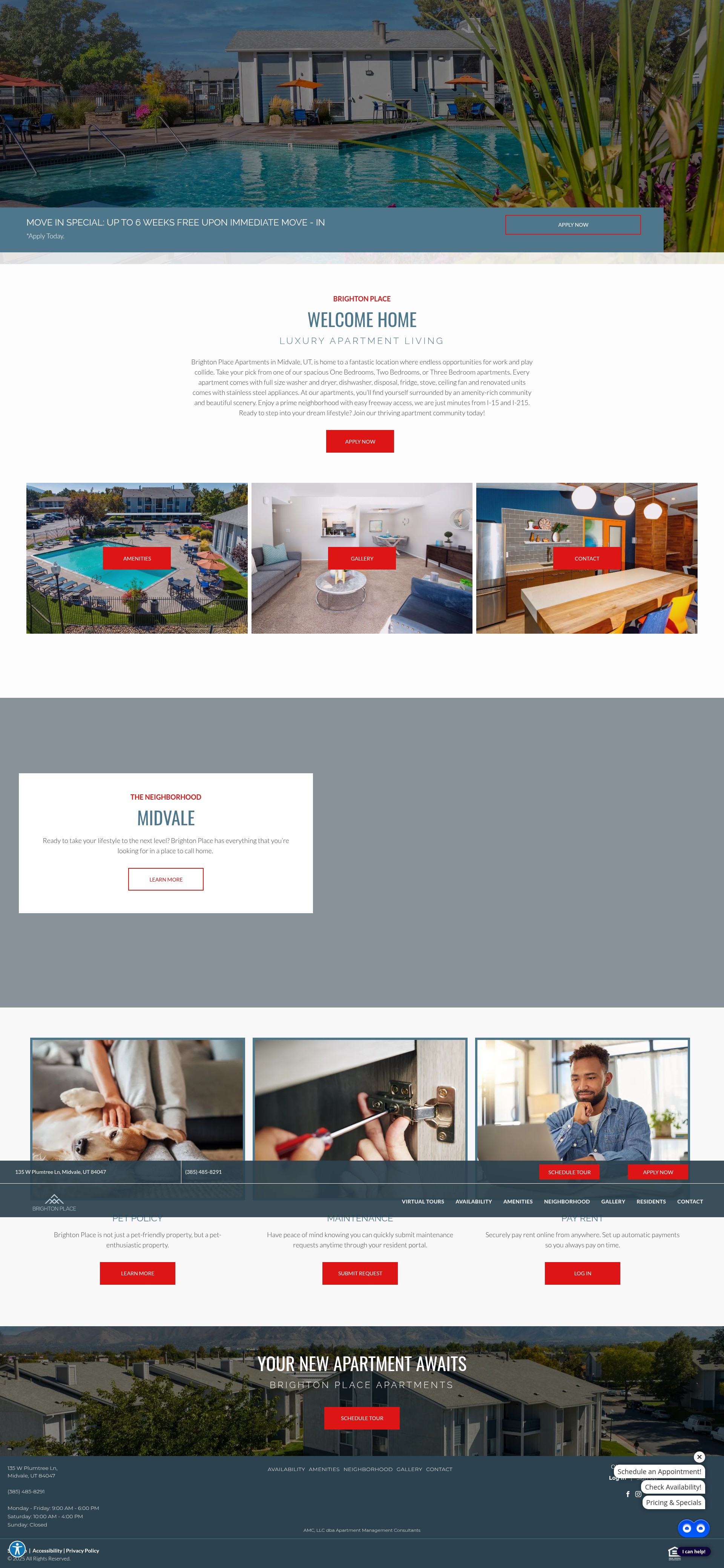 Screenshot of www.brightonplaceapartments.com