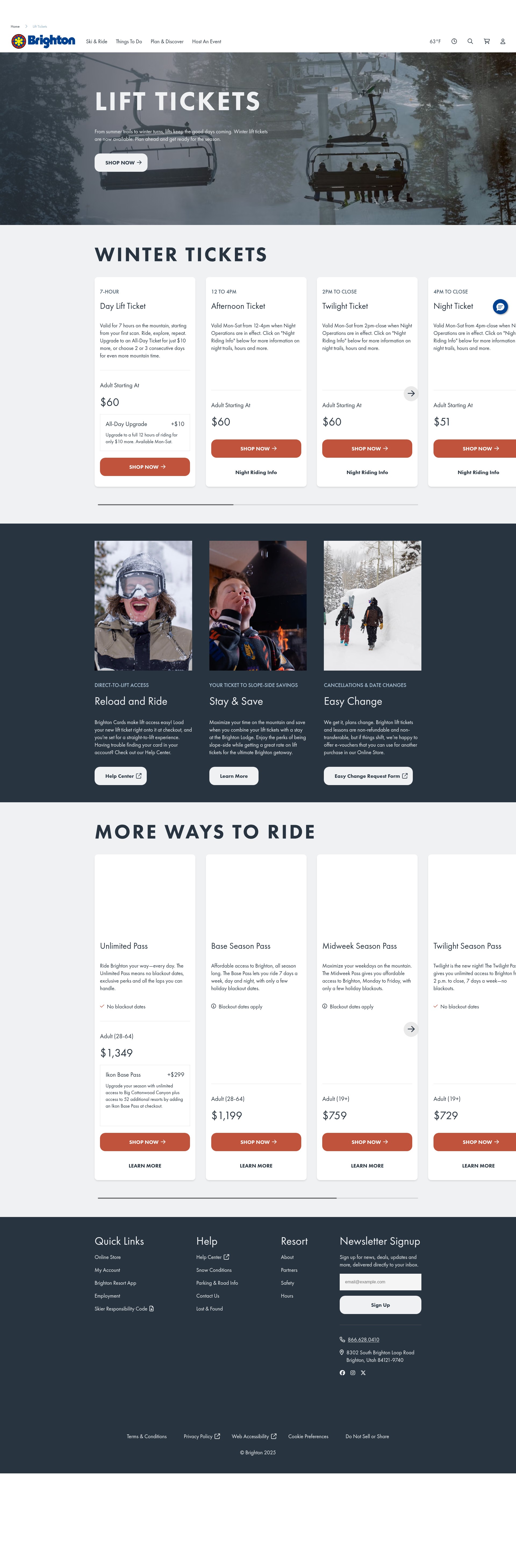 Screenshot of www.brightonresort.com