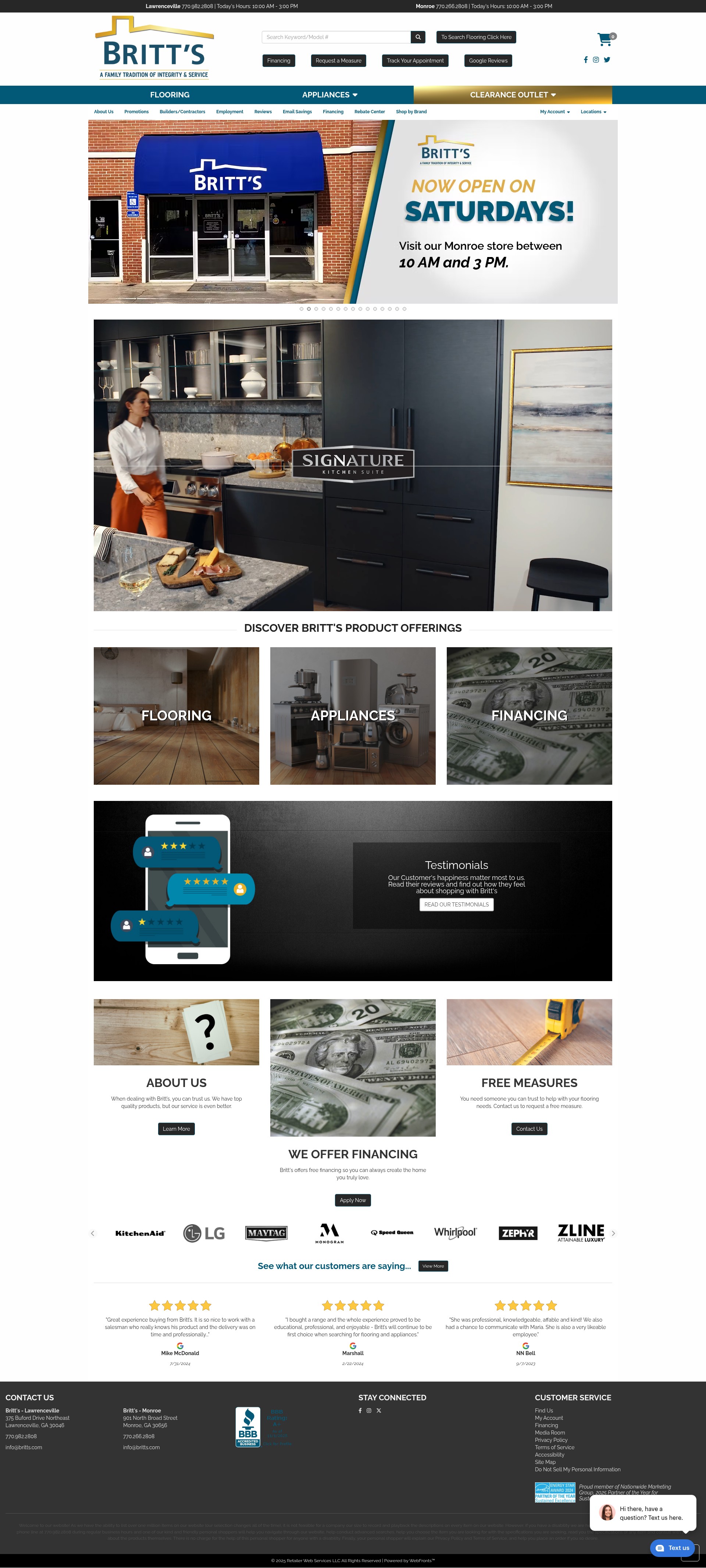 Screenshot of www.britts.com