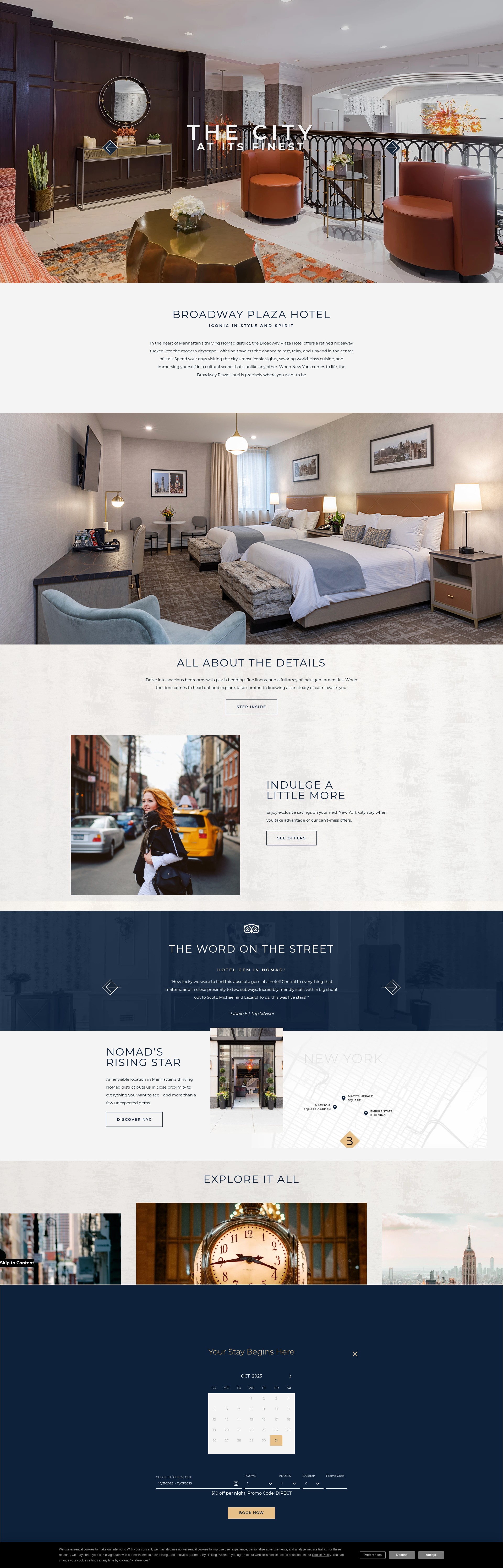 Screenshot of www.broadwayplazahotel.com