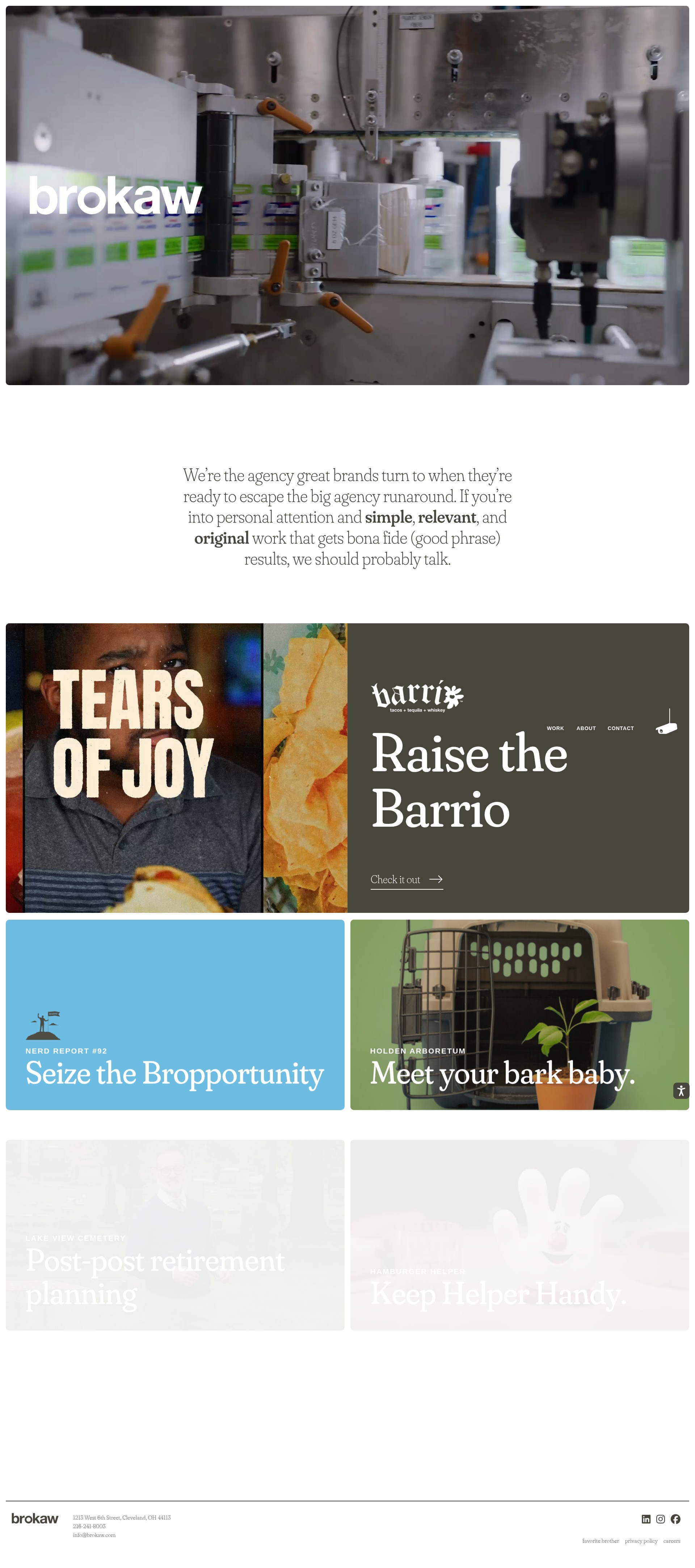Screenshot of www.brokaw.com