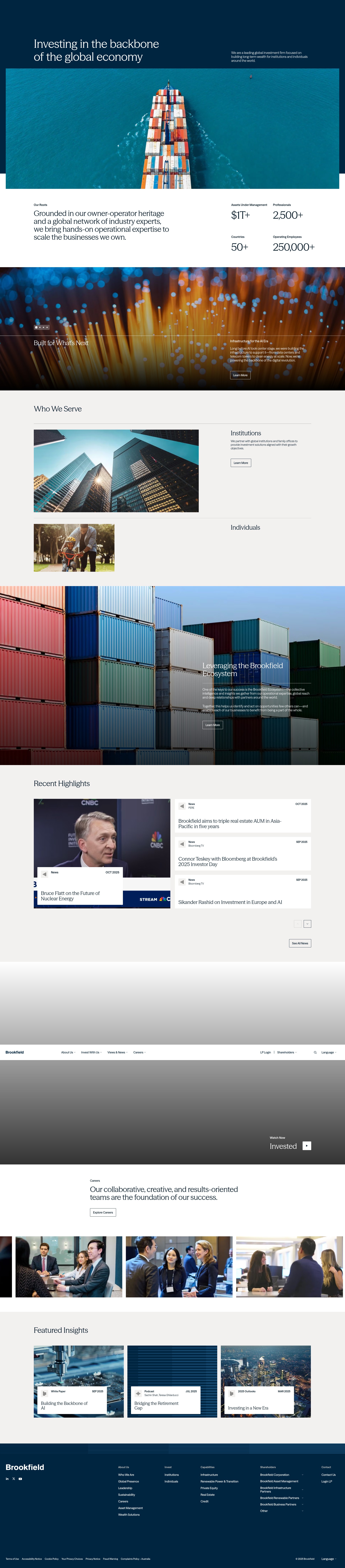 Screenshot of www.brookfield.com