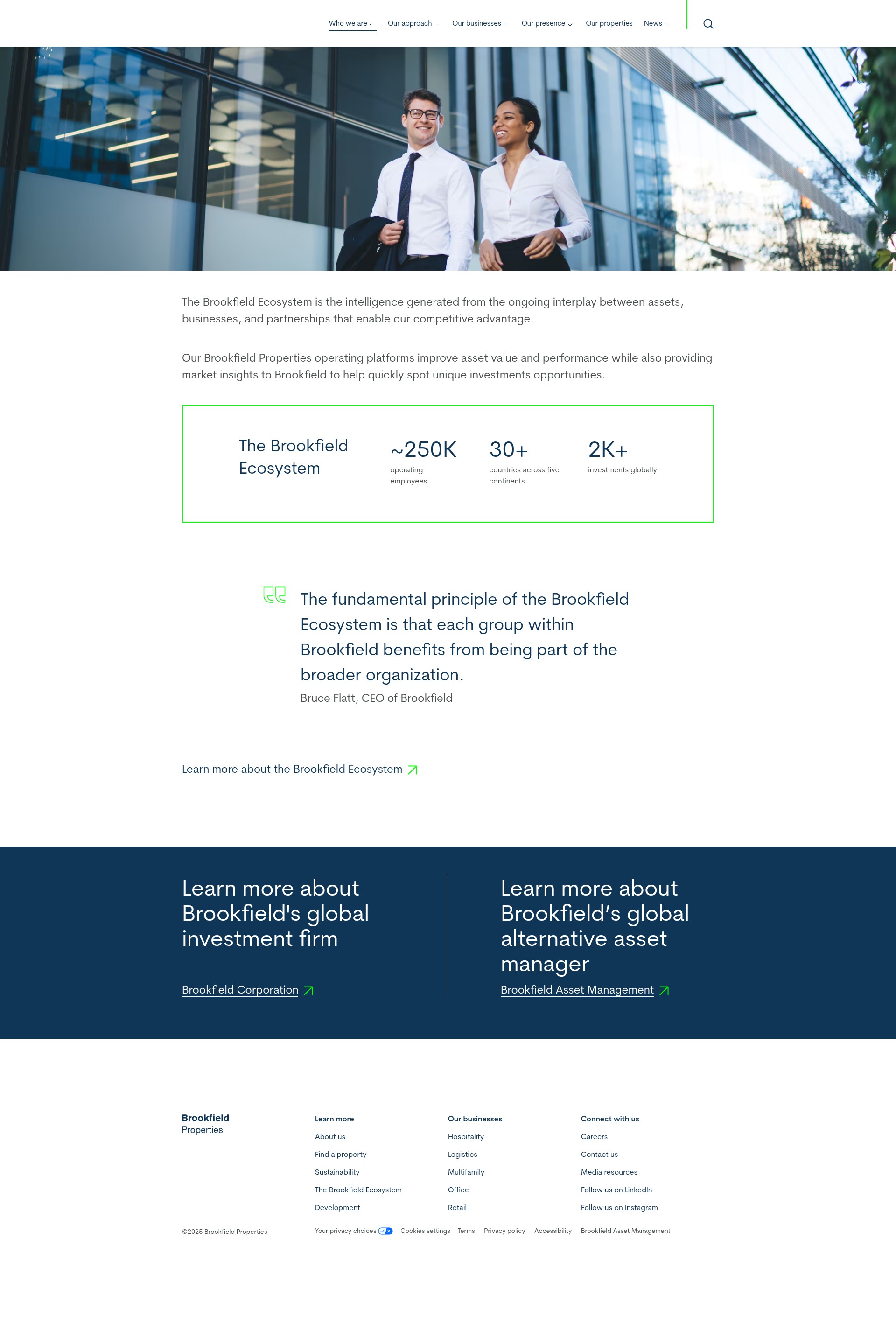 Screenshot of www.brookfieldproperties.com