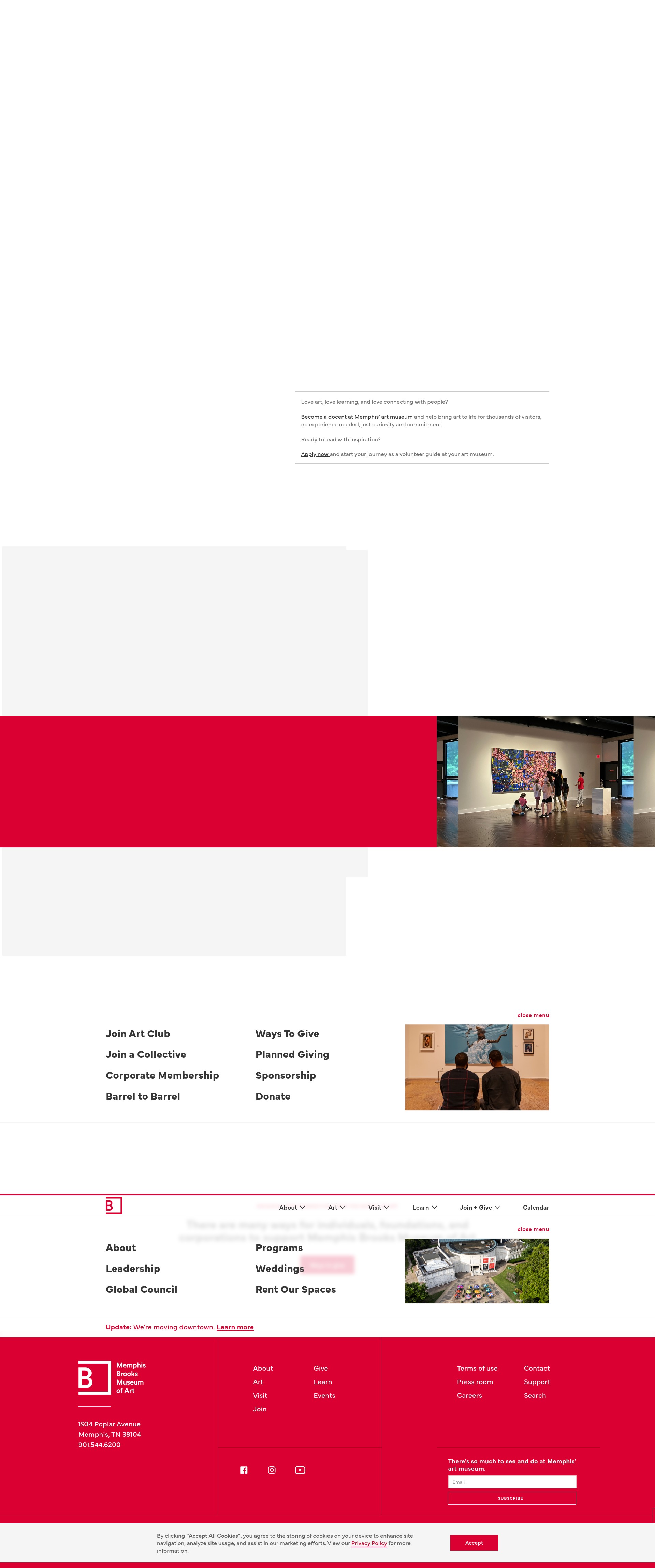 Screenshot of www.brooksmuseum.org