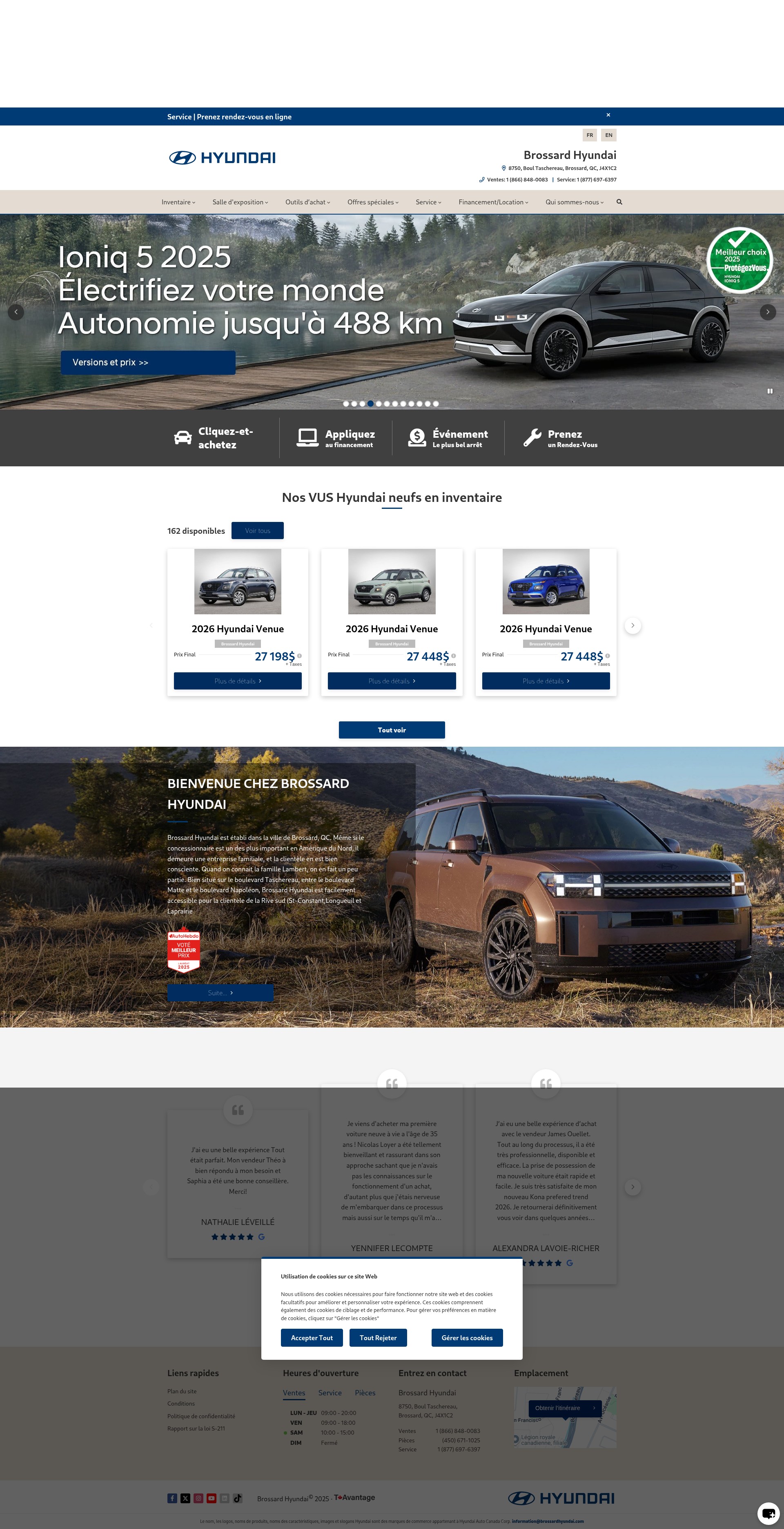 Screenshot of www.brossardhyundai.com