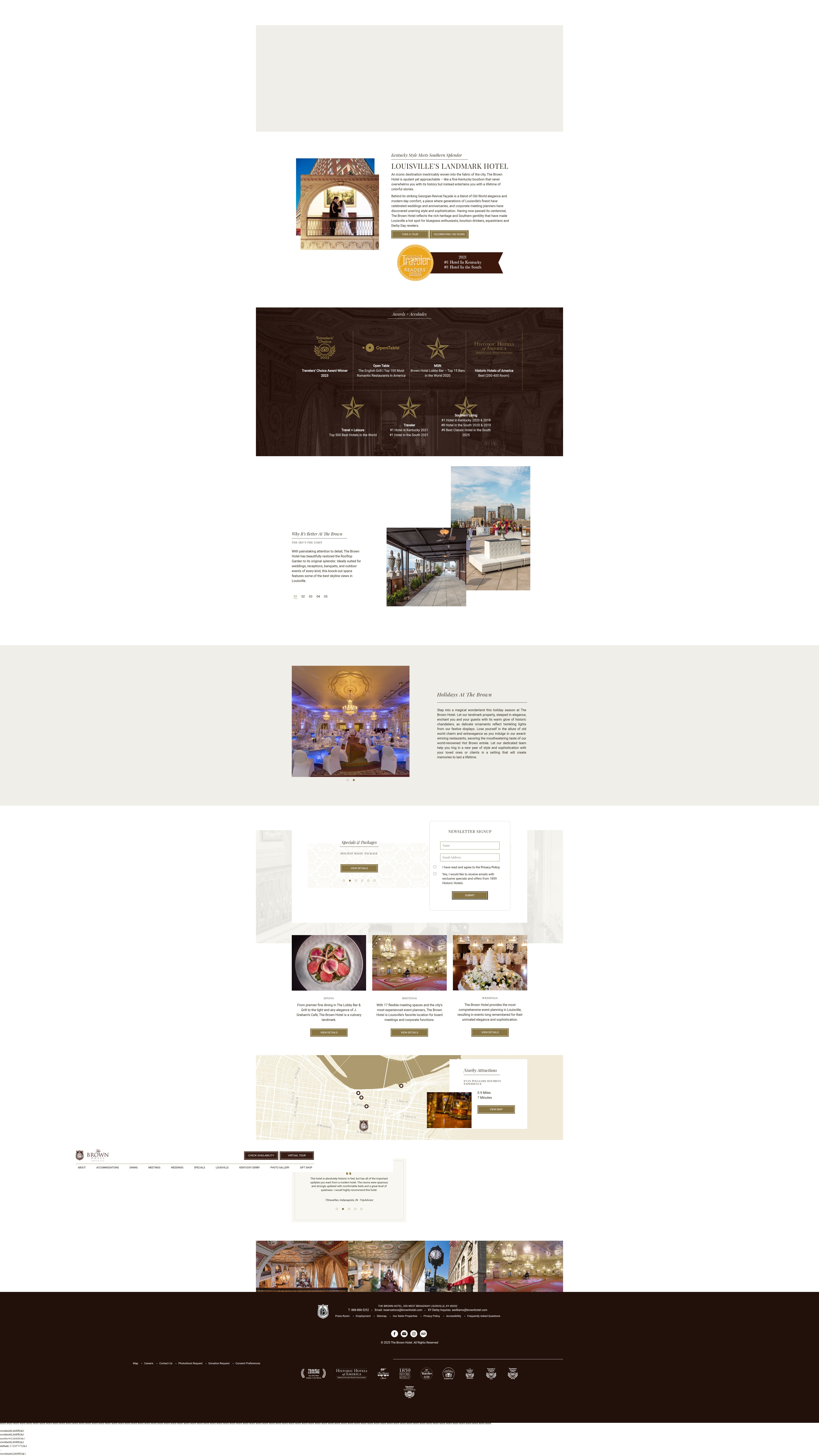 Screenshot of www.brownhotel.com