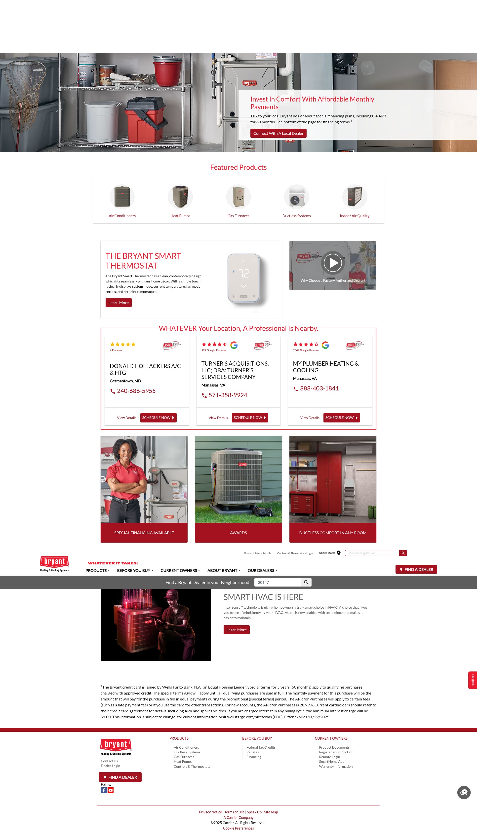 Screenshot of www.bryant.com