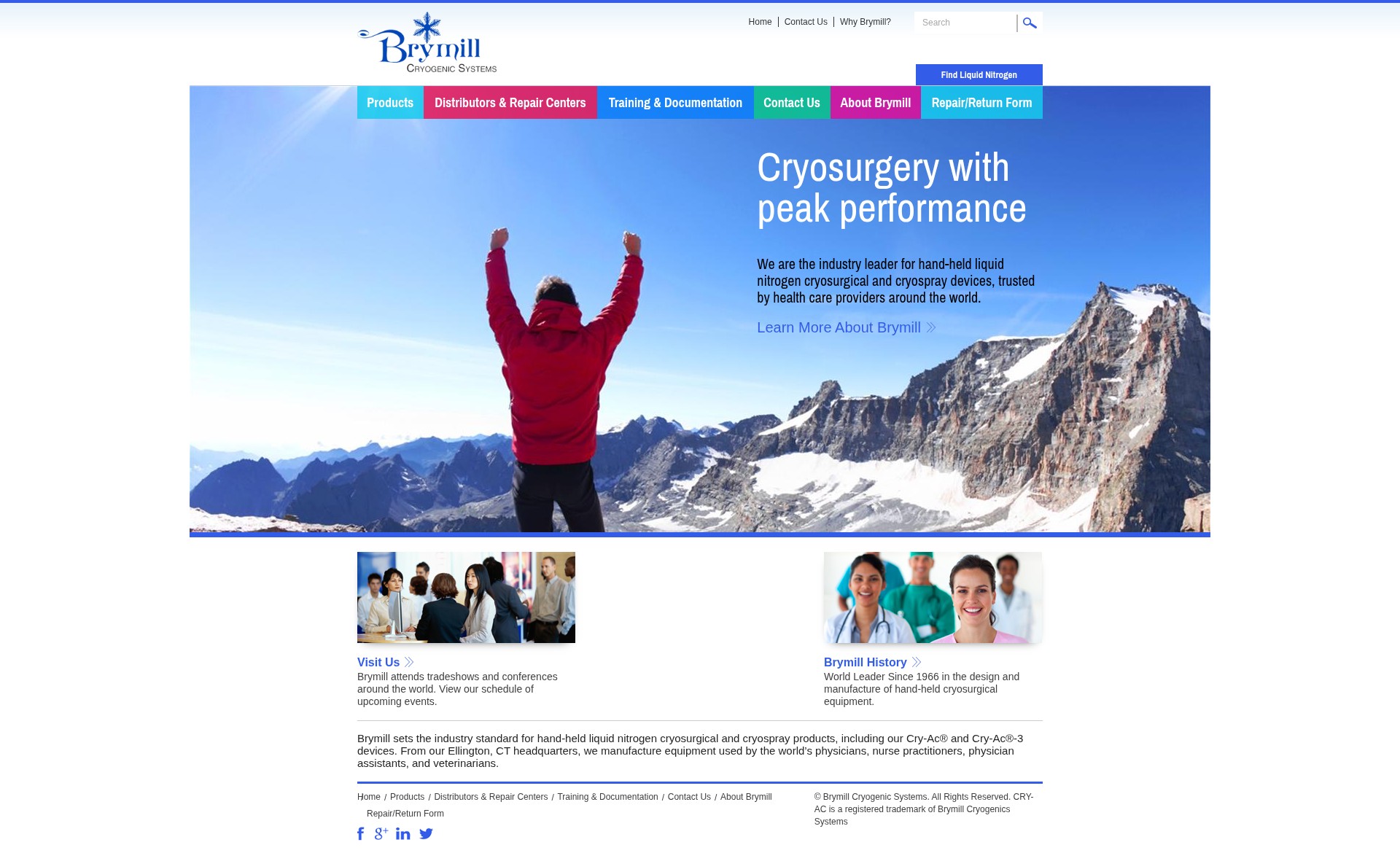 Screenshot of www.brymill.com