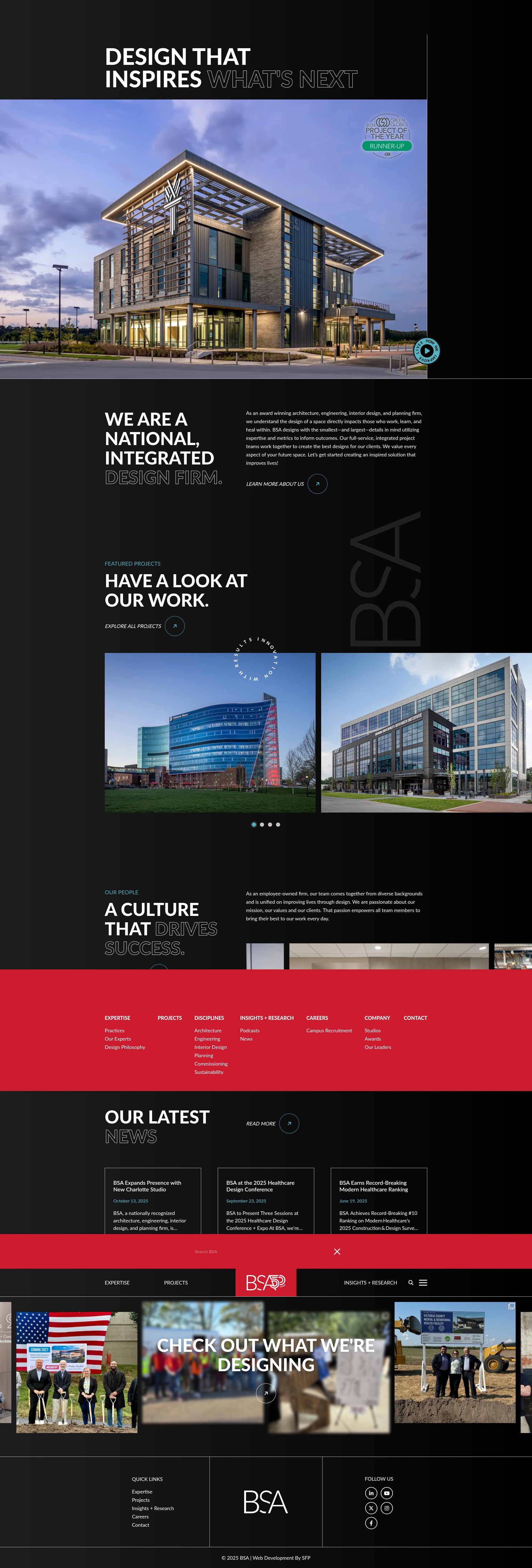 Screenshot of www.bsadesign.com