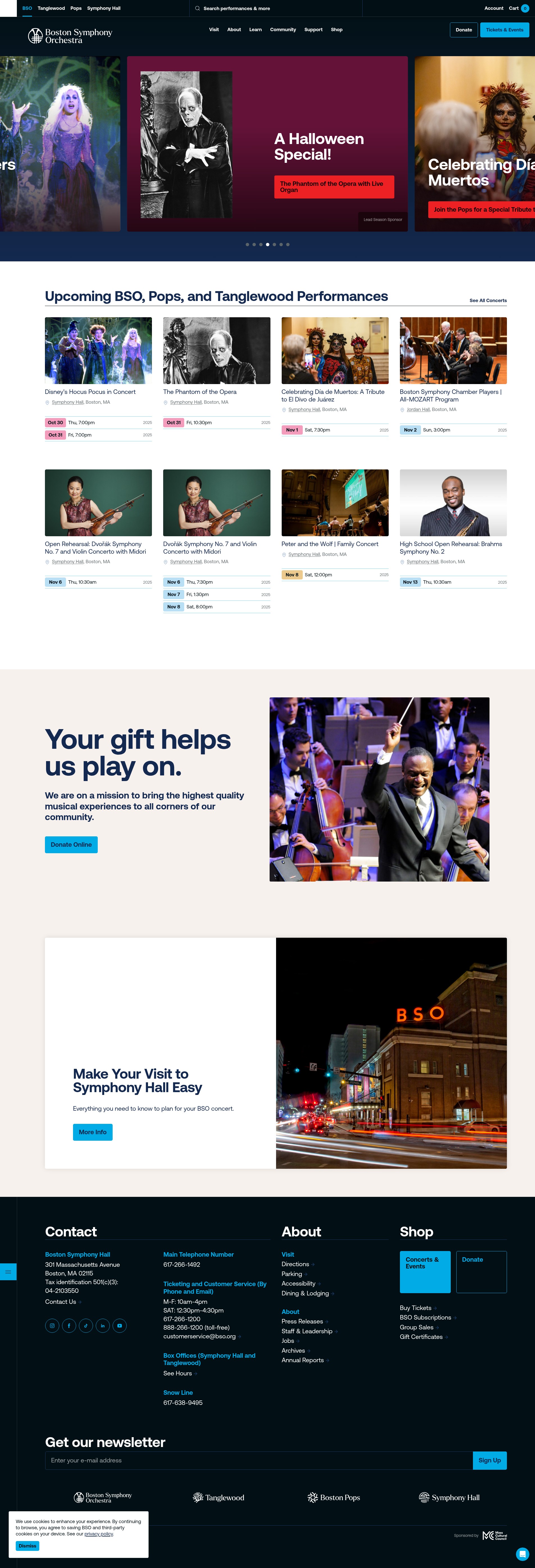 Screenshot of www.bso.org