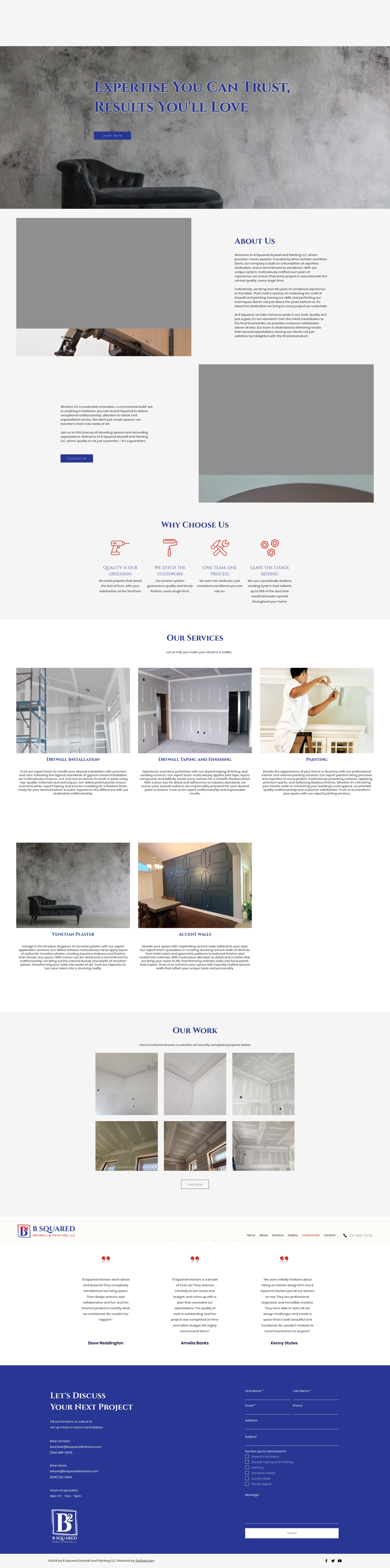 Screenshot of www.bsquaredinteriors.com