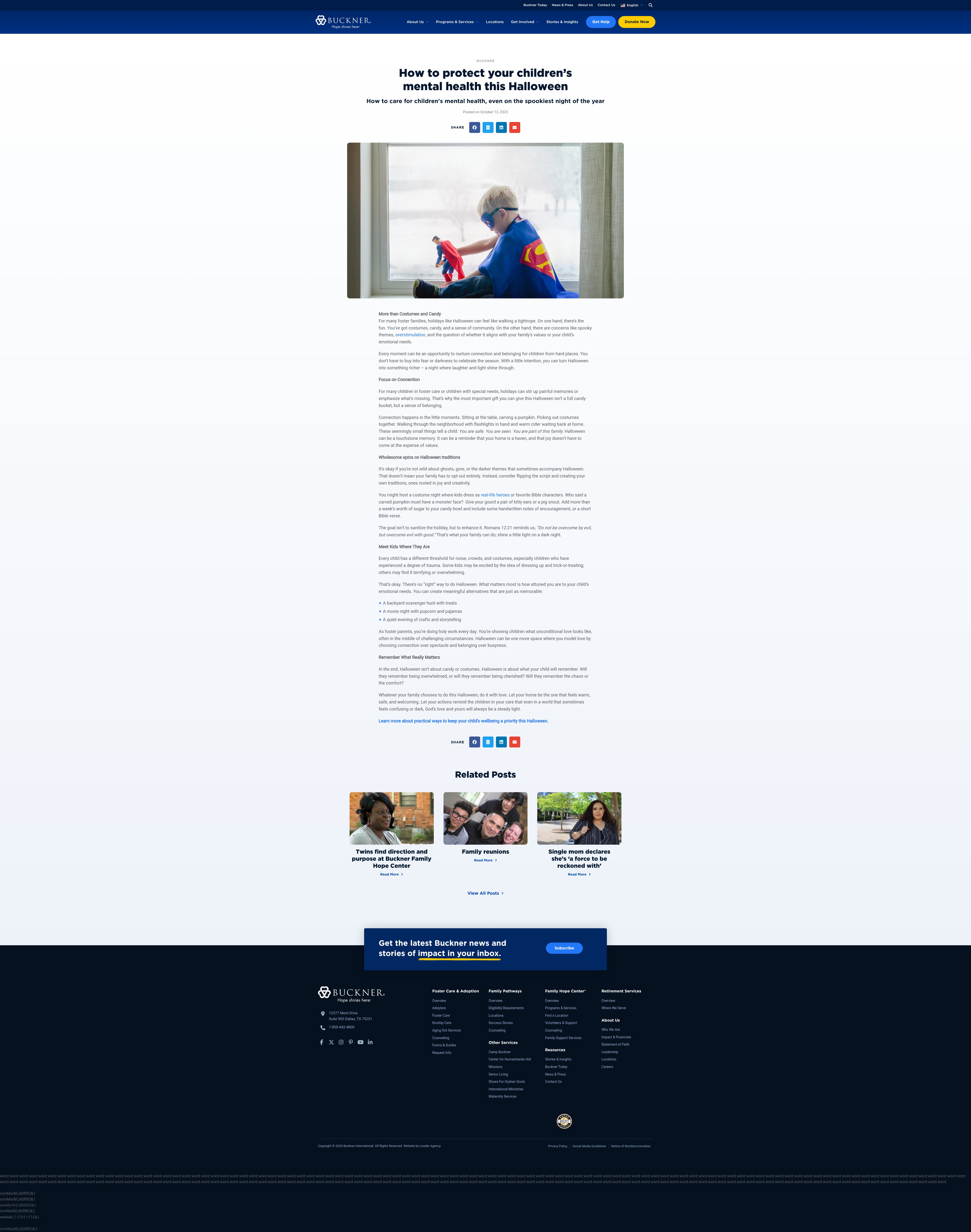 Screenshot of www.buckner.org