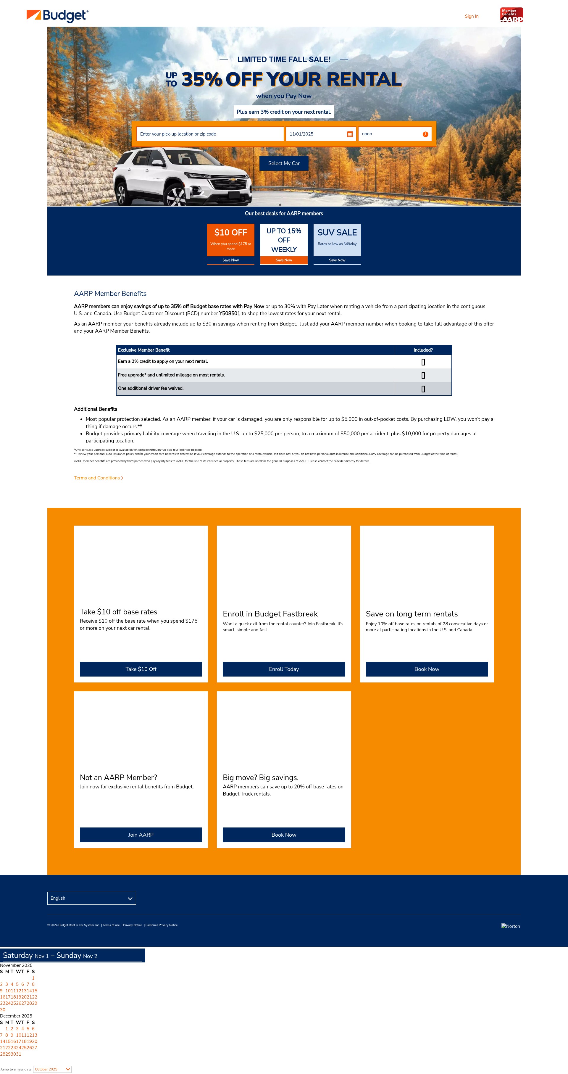 Screenshot of www.budget.com