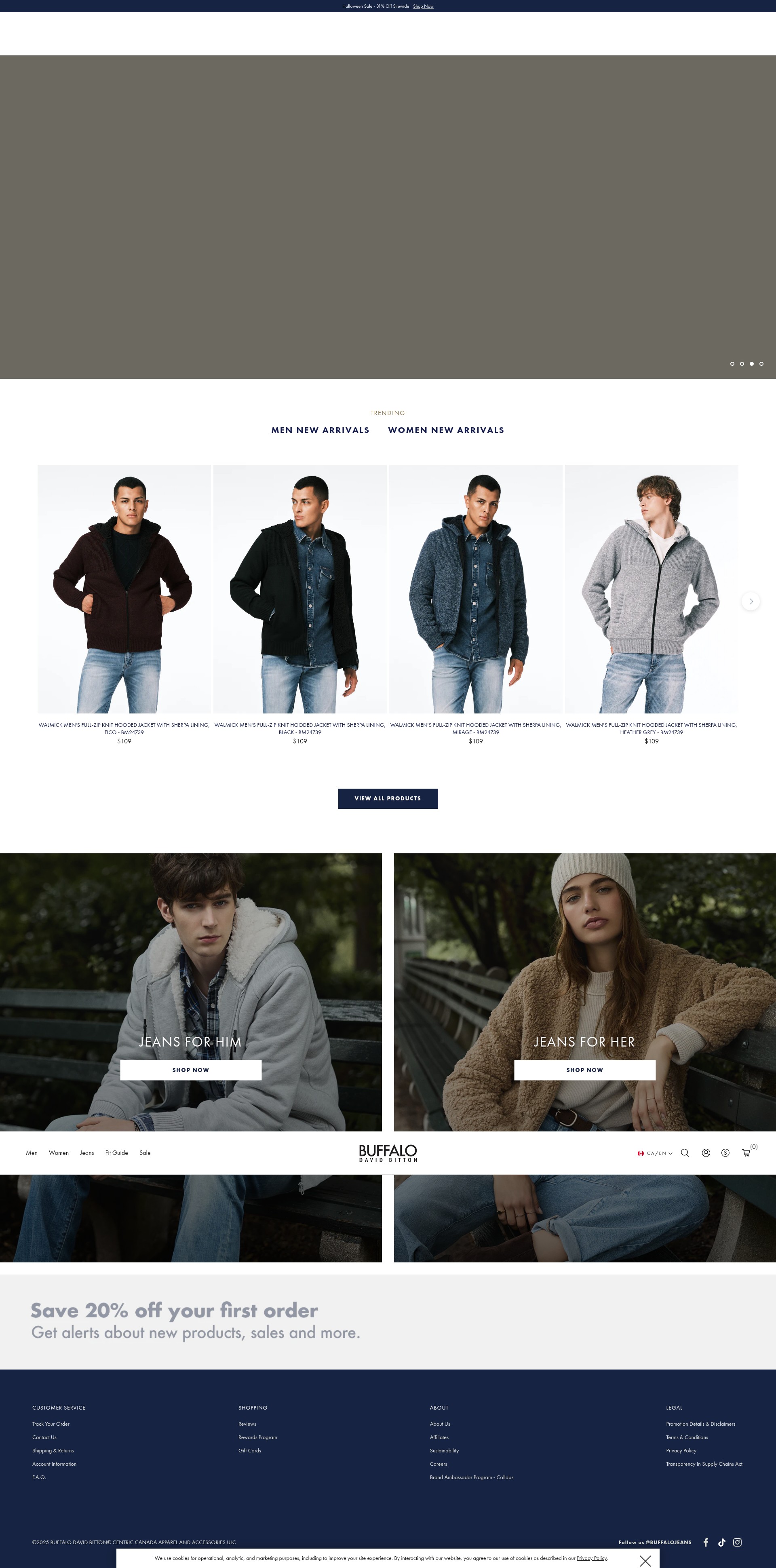 Screenshot of www.buffalojeans.ca