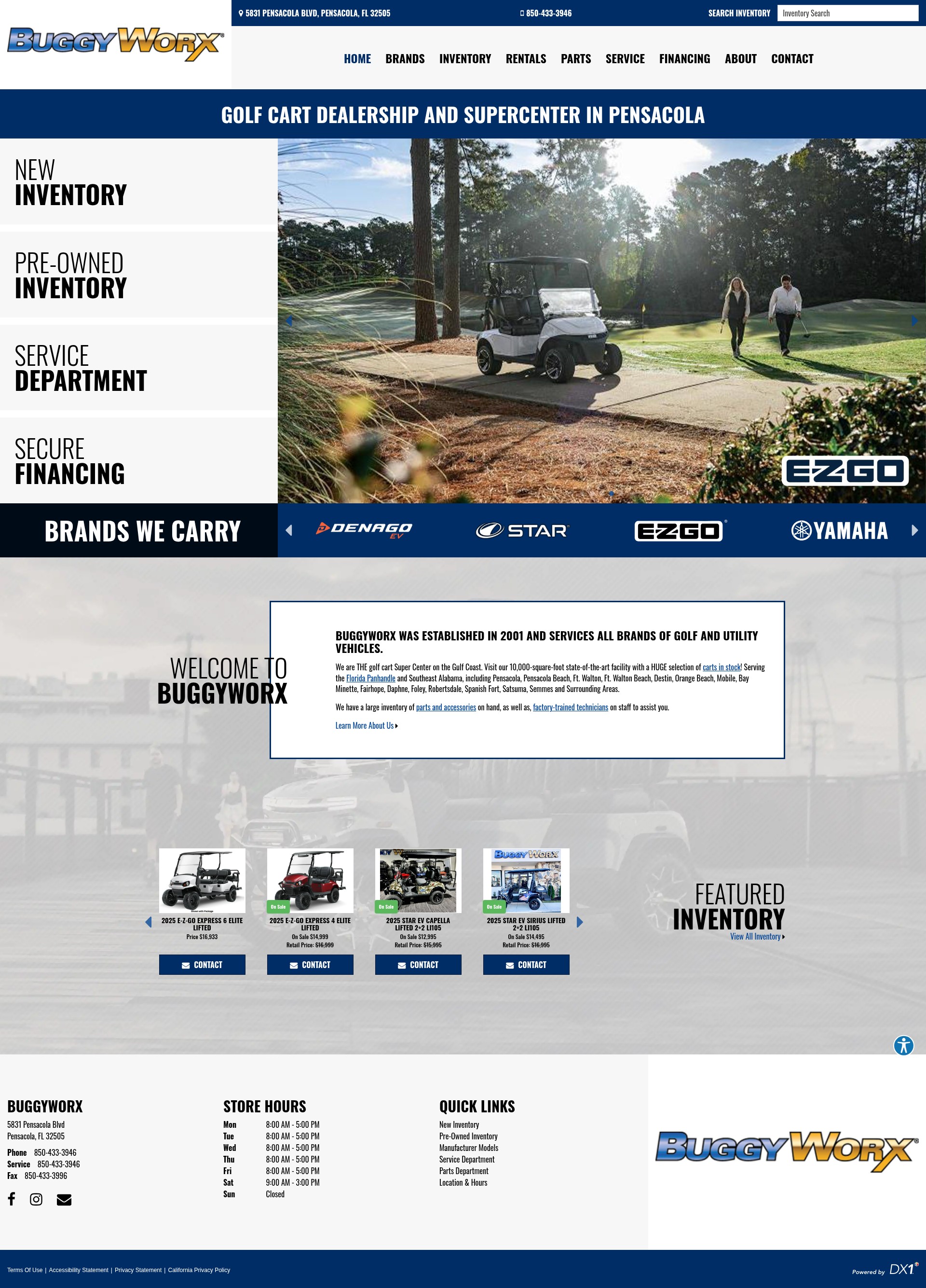 Screenshot of www.buggyworx.com