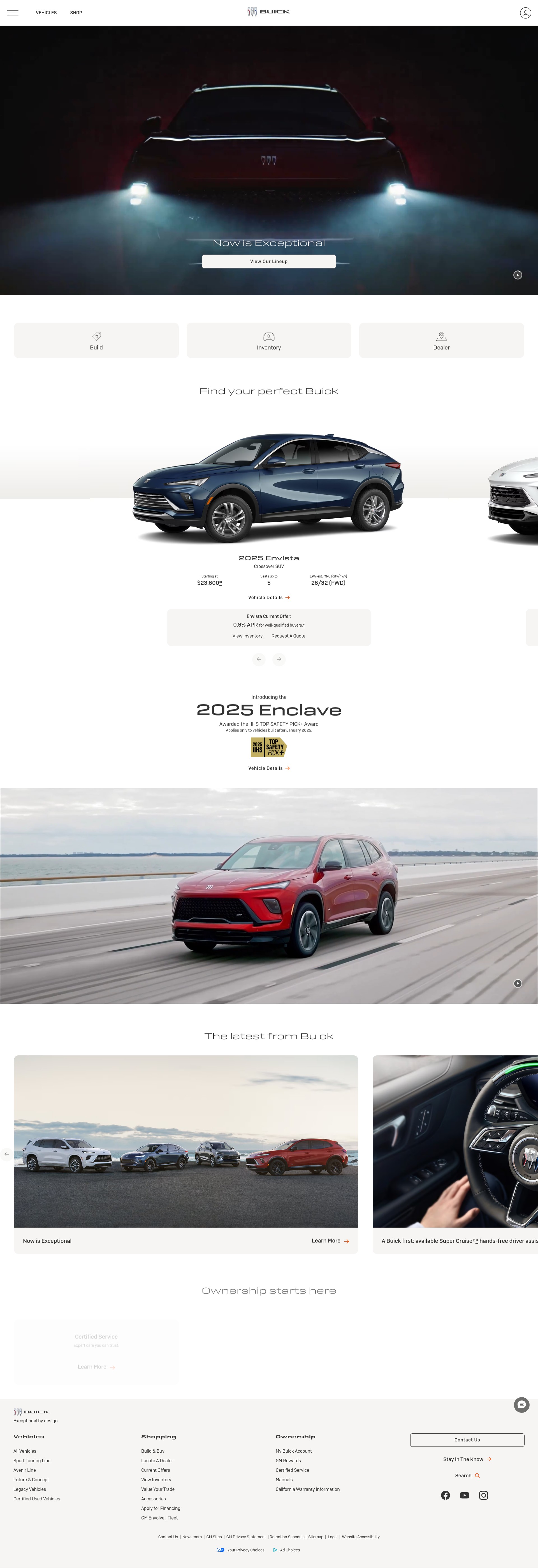 Screenshot of www.buick.com