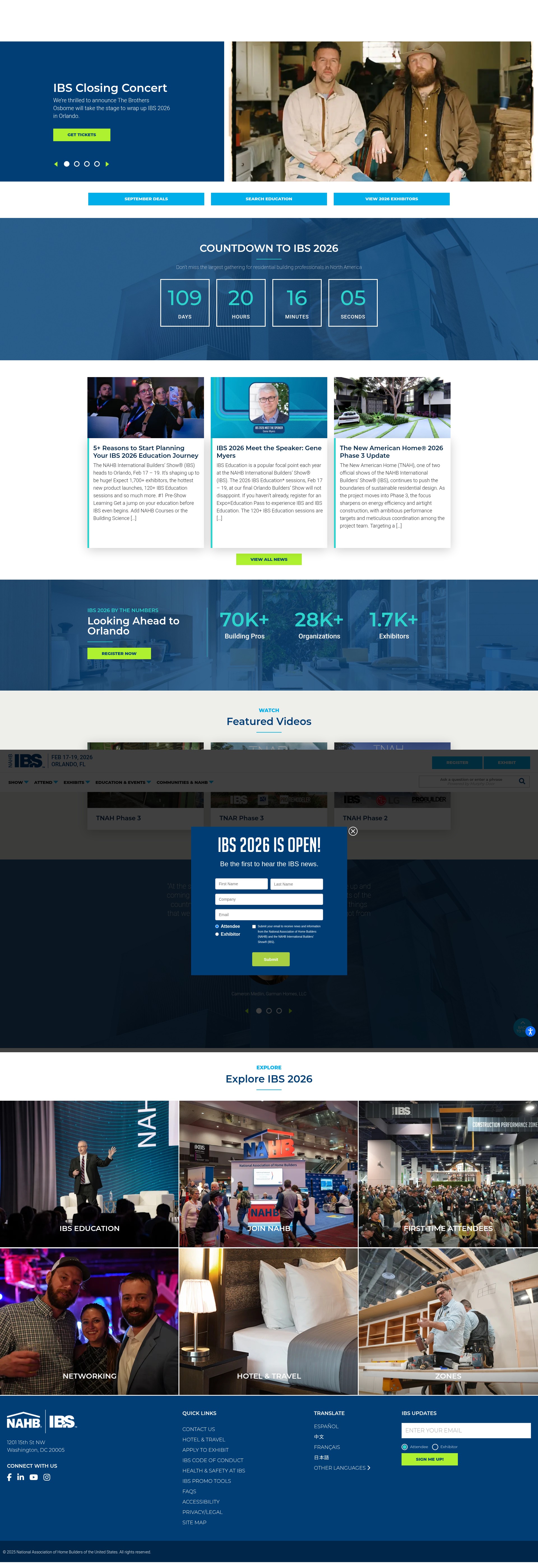 Screenshot of www.buildersshow.com