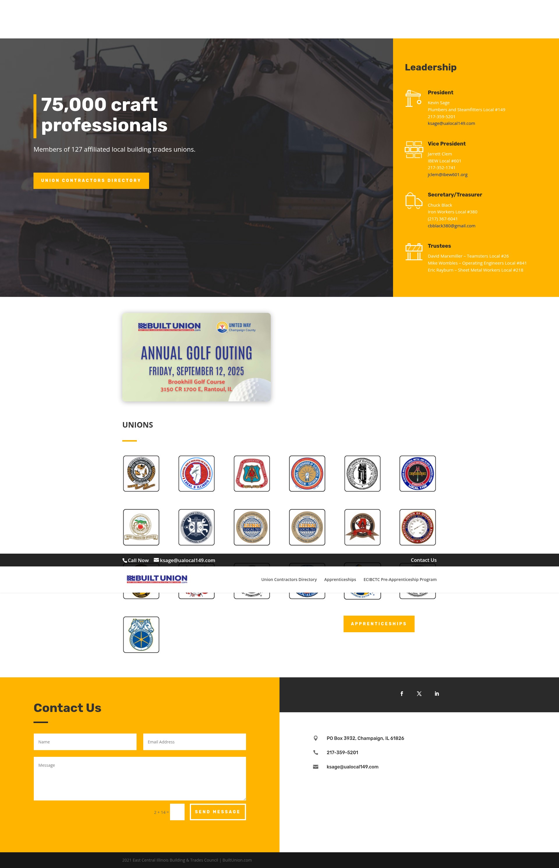 Screenshot of www.builtunion.com