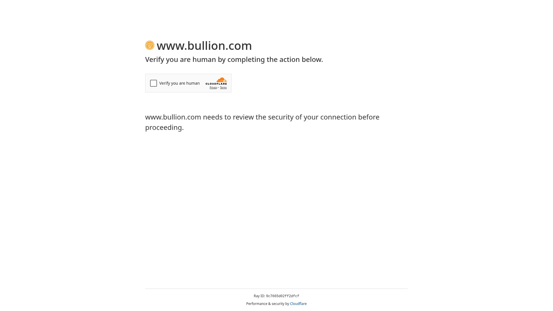 Screenshot of www.bullion.com