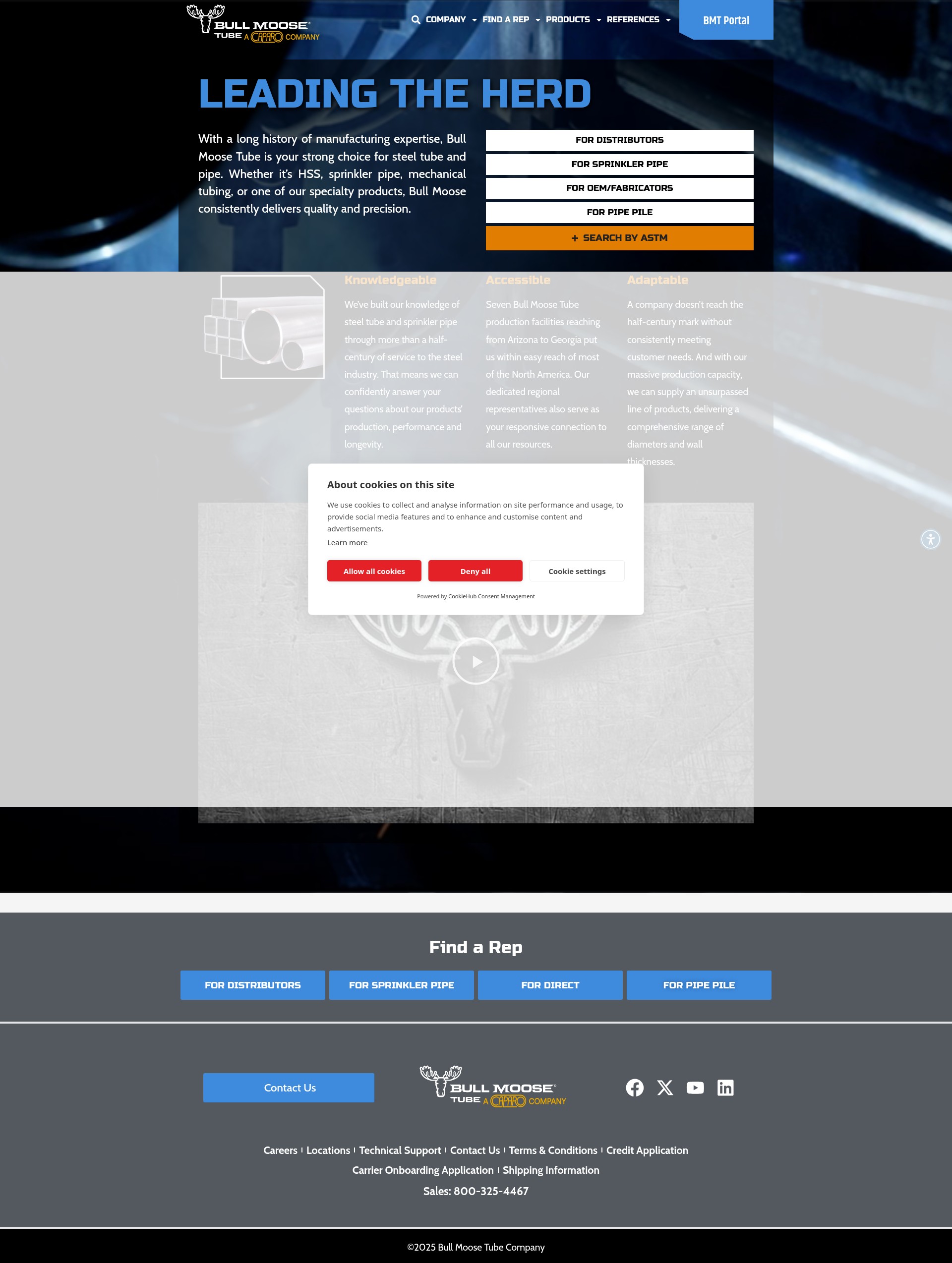 Screenshot of www.bullmoosetube.com