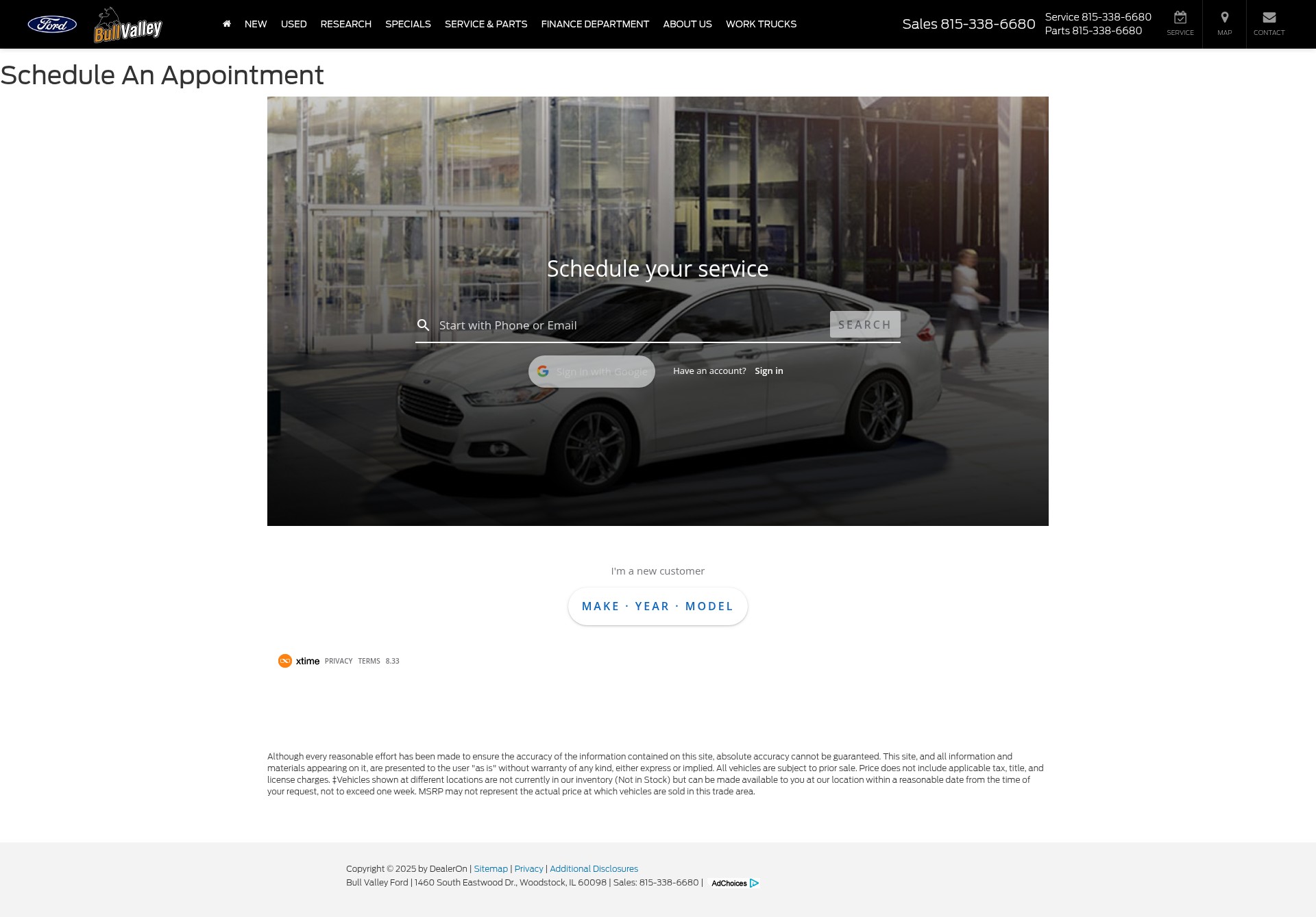 Screenshot of www.bullvalleyford.com