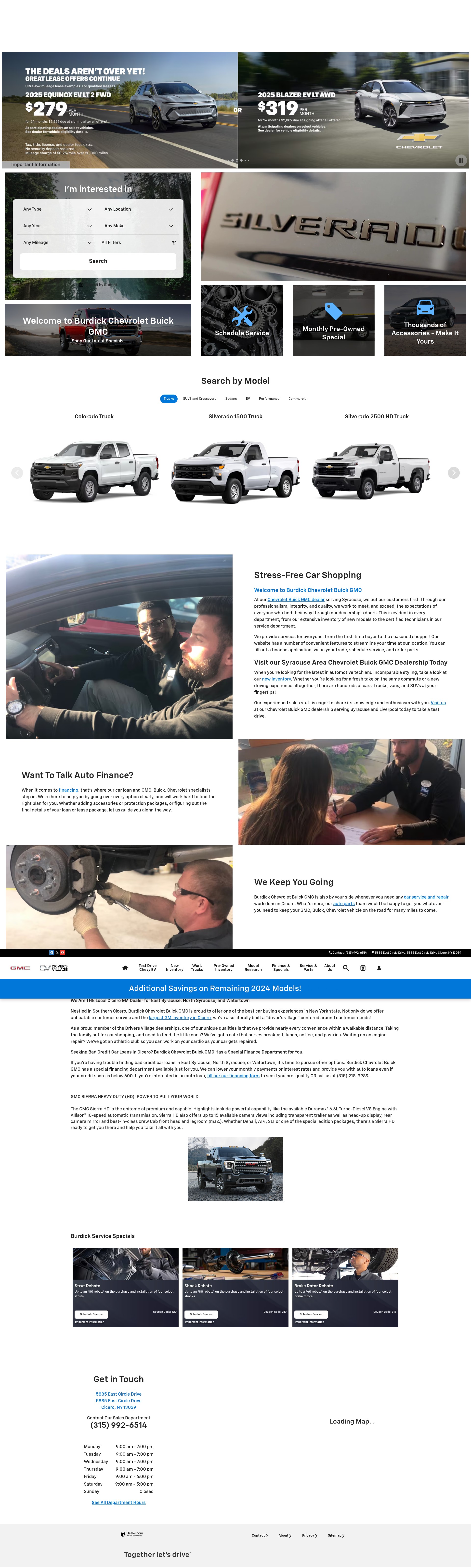 Screenshot of www.burdickgm.com