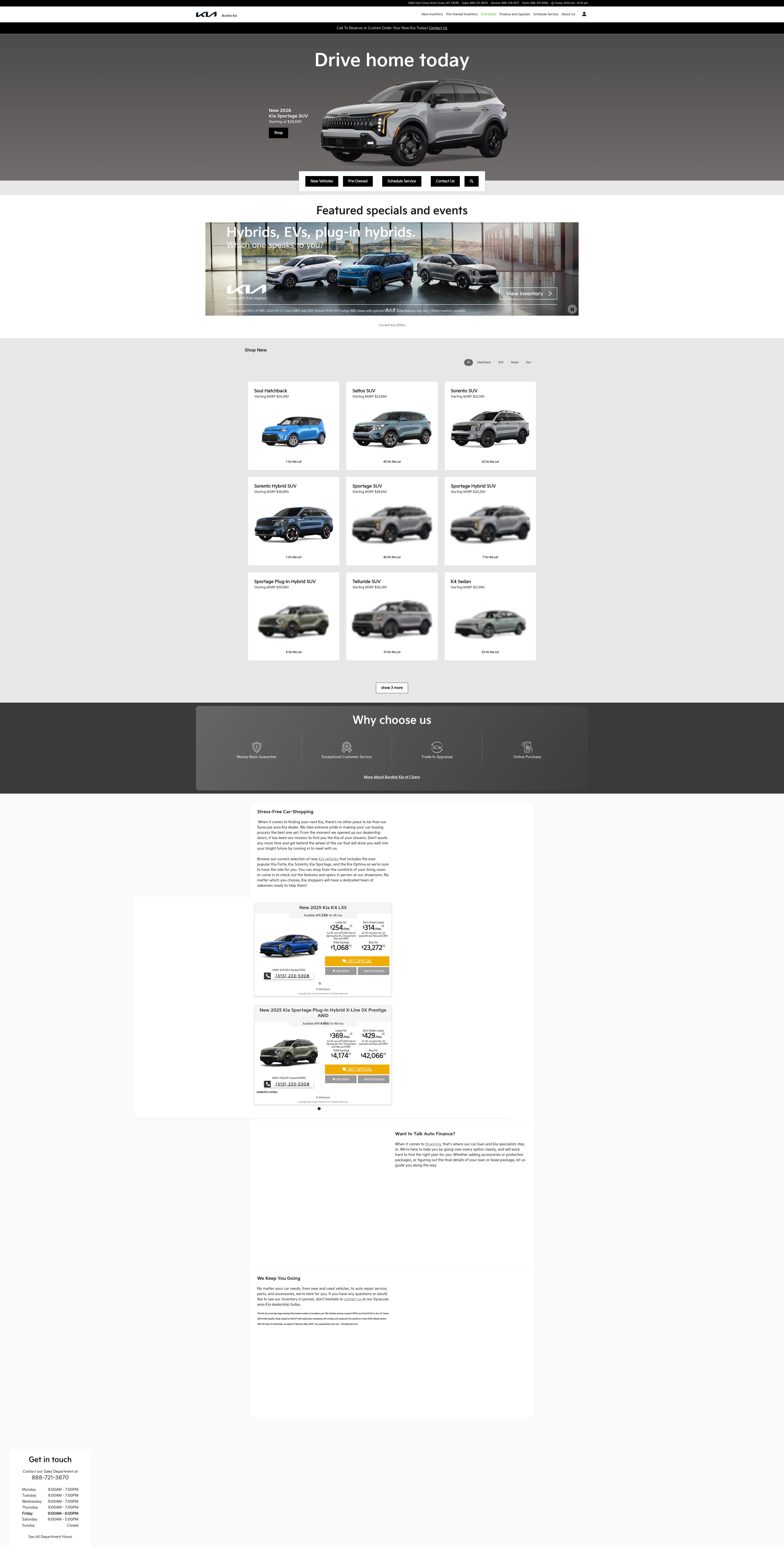 Screenshot of www.burdickkia.com
