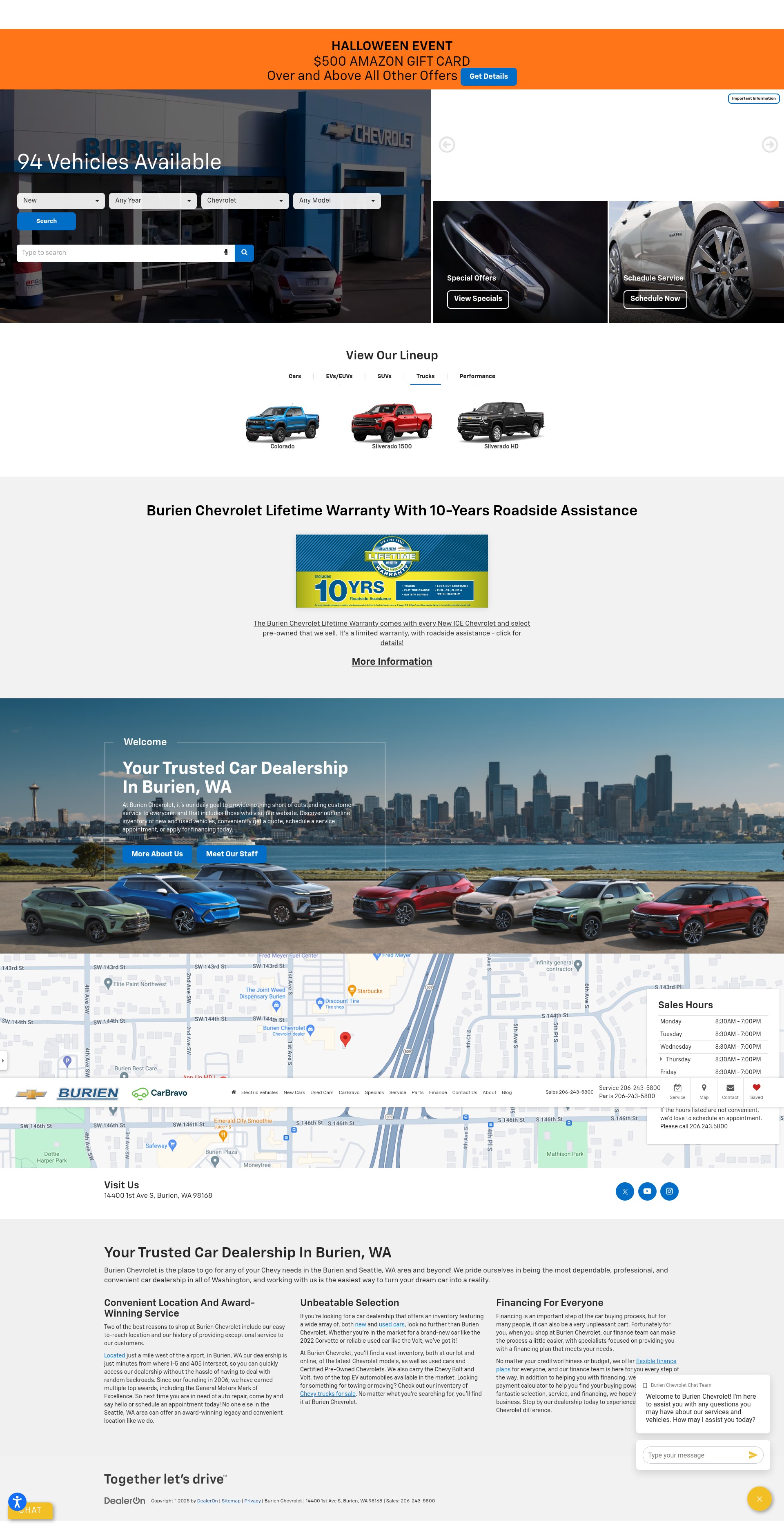 Screenshot of www.burienchevrolet.com