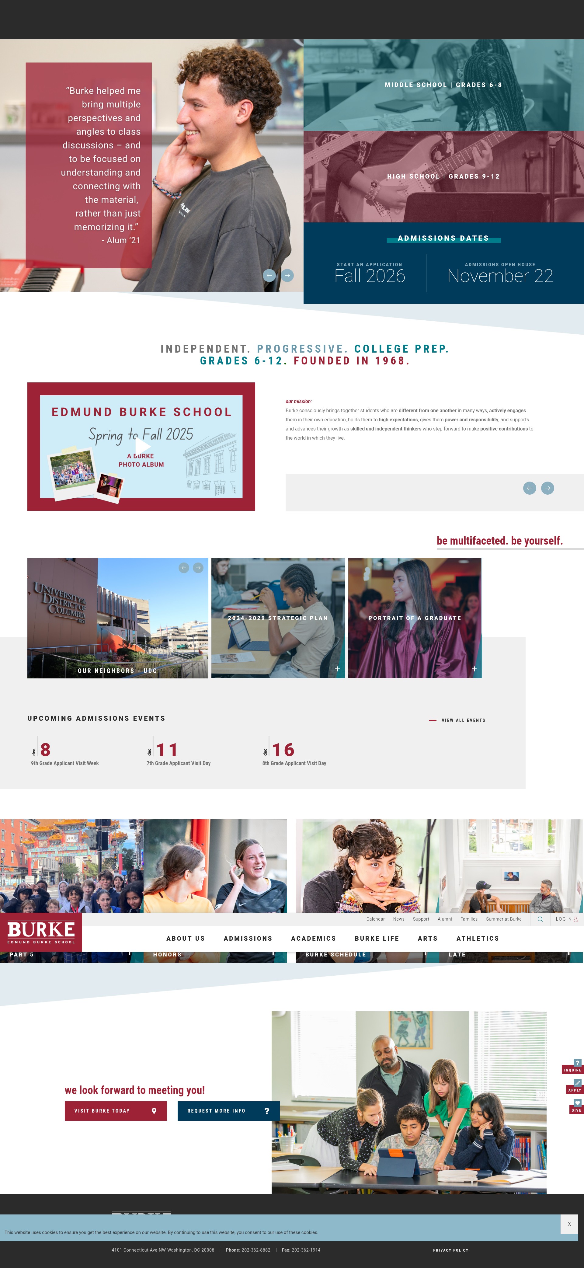 Screenshot of www.burkeschool.org