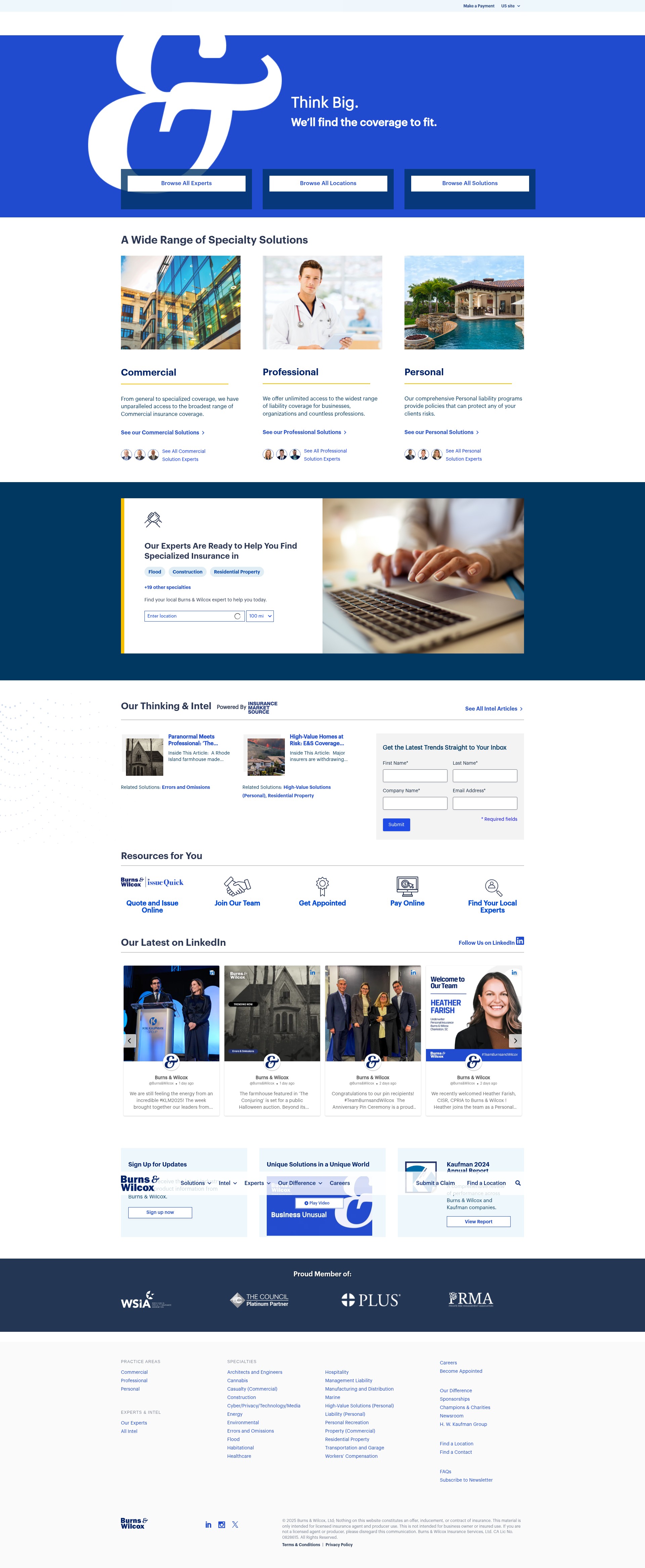 Screenshot of www.burnsandwilcox.com