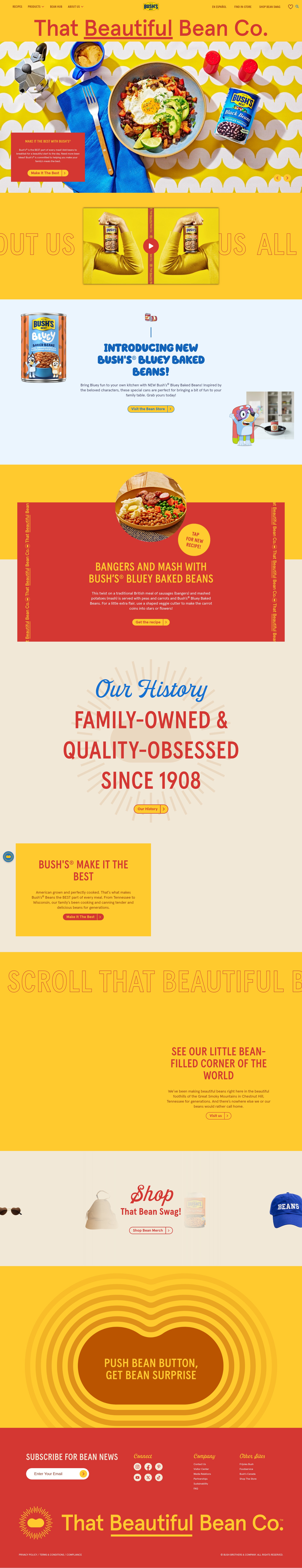 Screenshot of www.bushbeans.com